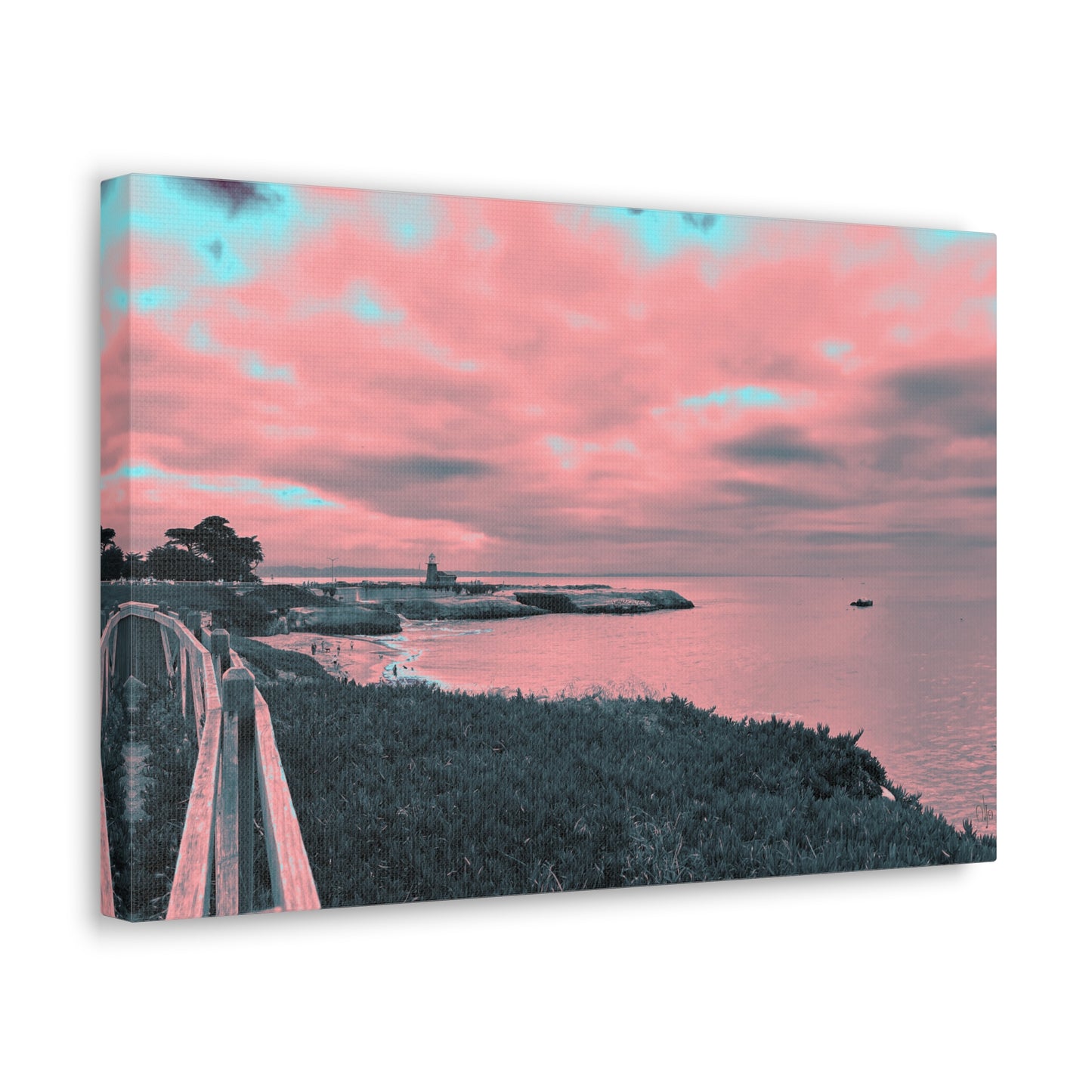Red Lighthouse Canvas Print - Alja Design