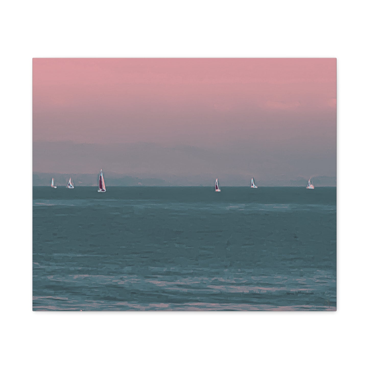 Six on the Water Canvas Print - Alja Design