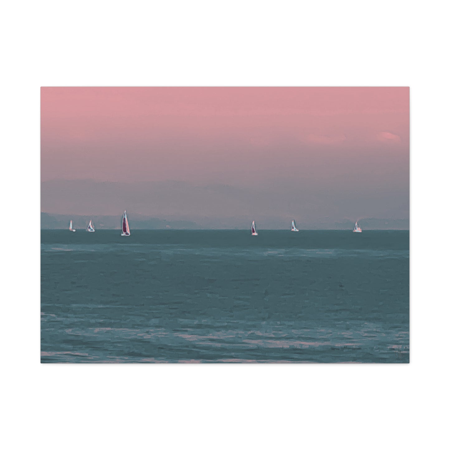 Six on the Water Canvas Print - Alja Design