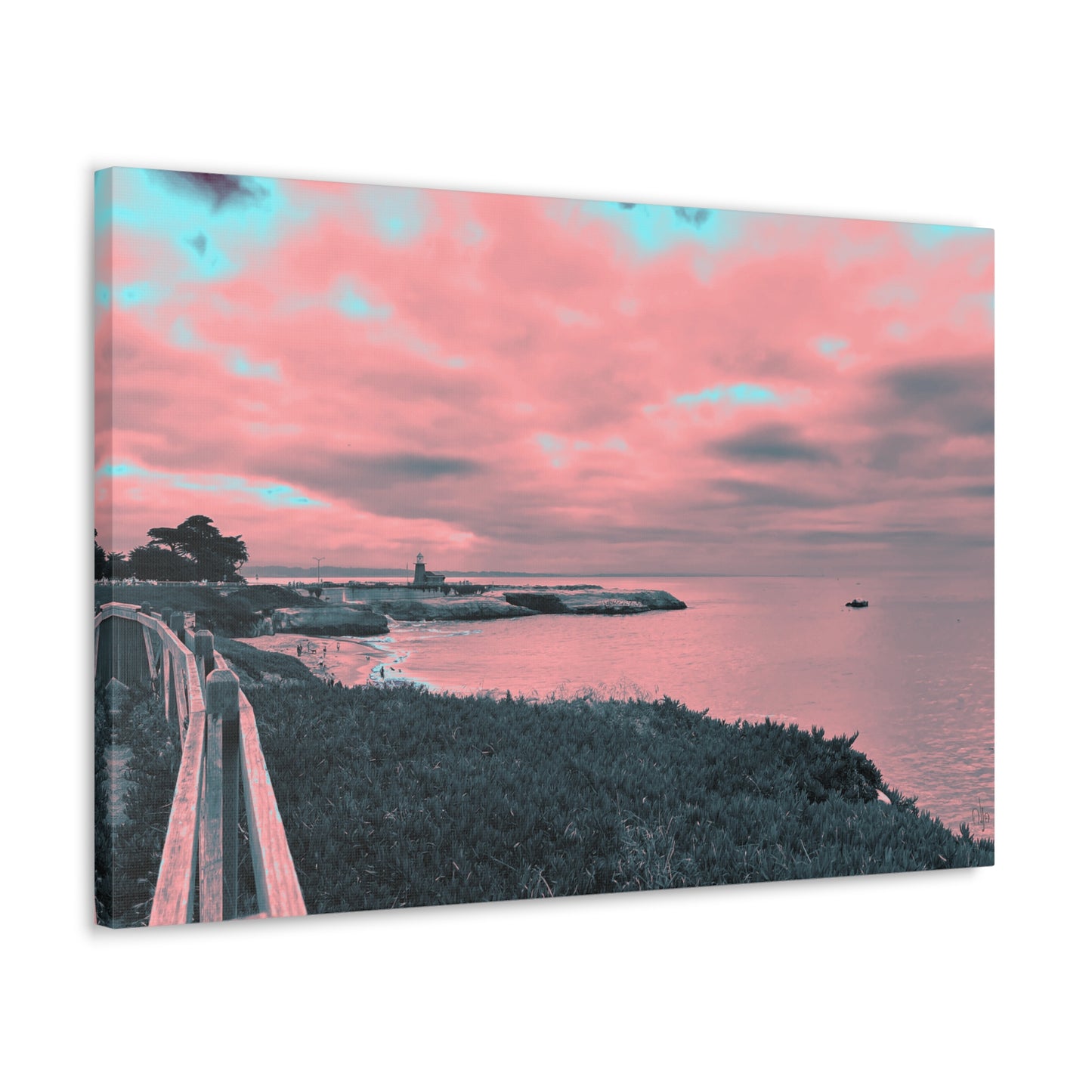 Red Lighthouse Canvas Print - Alja Design