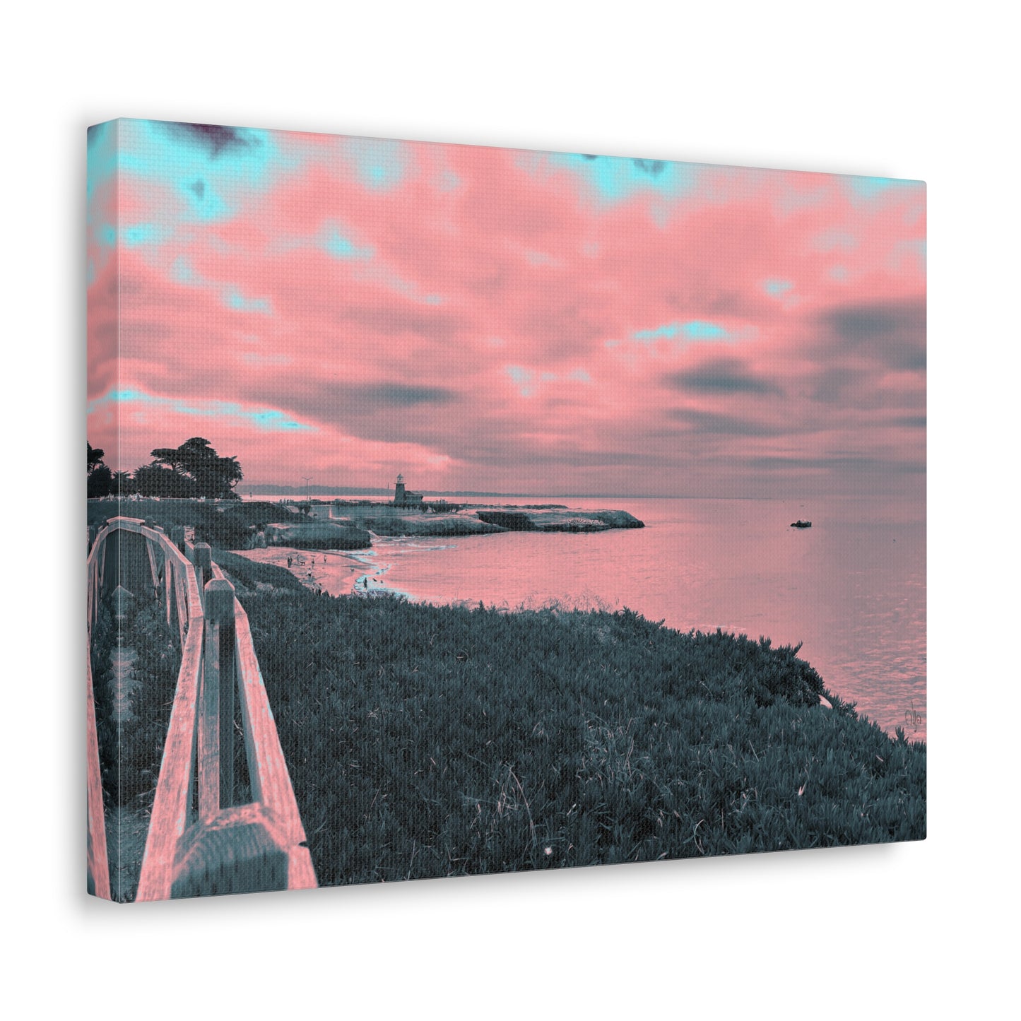 Red Lighthouse Canvas Print - Alja Design