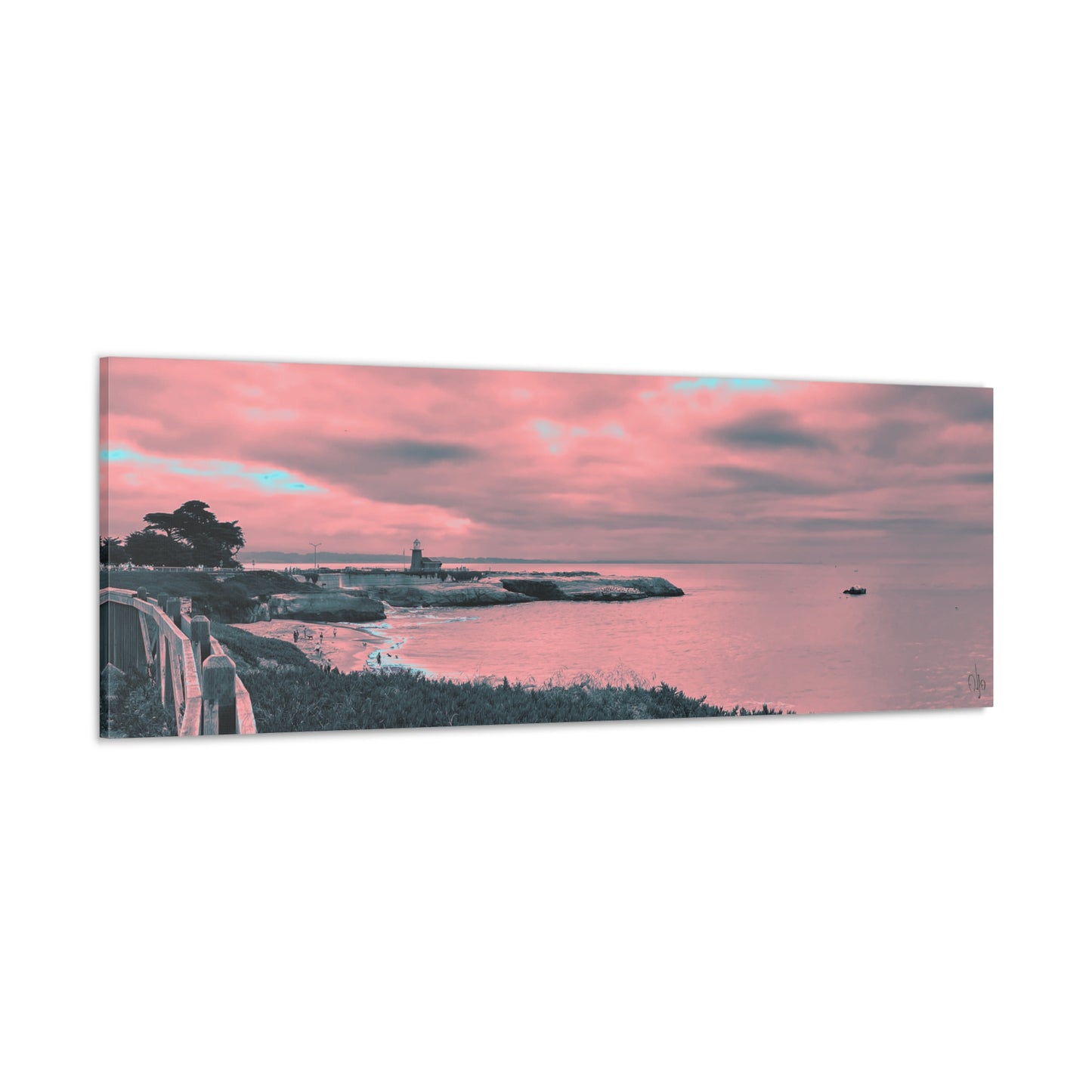Red Lighthouse Canvas Print - Alja Design