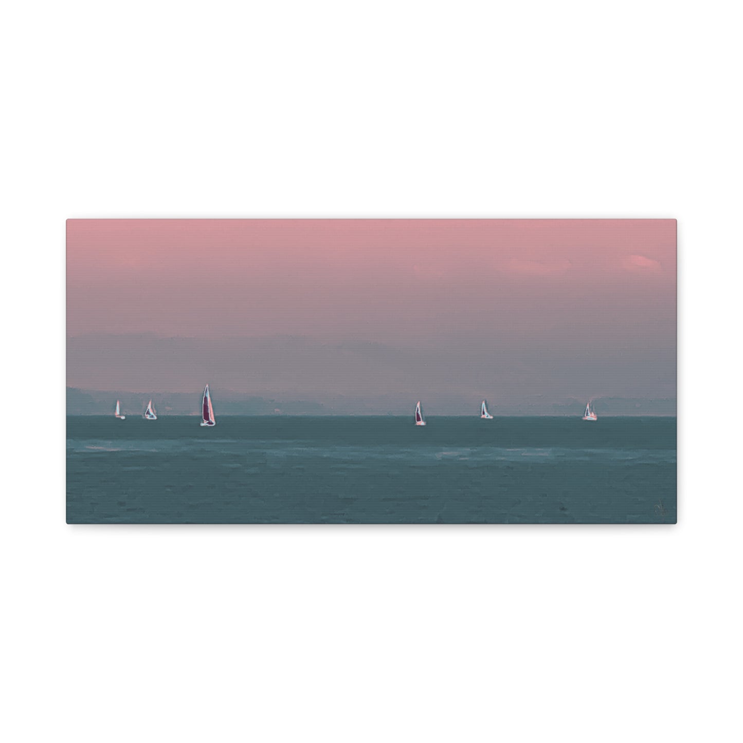 Six on the Water Canvas Print - Alja Design