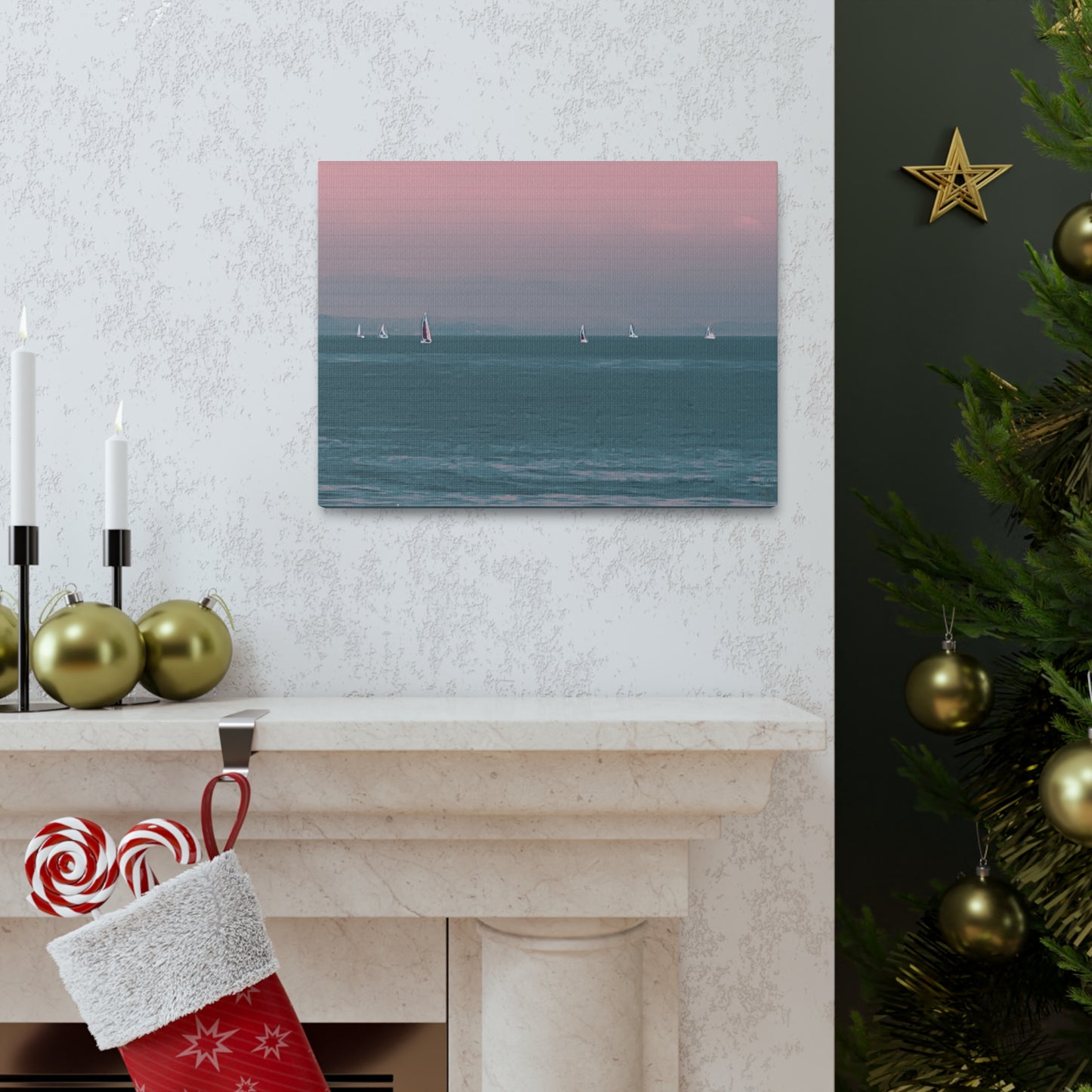 Six on the Water Canvas Print - Alja Design