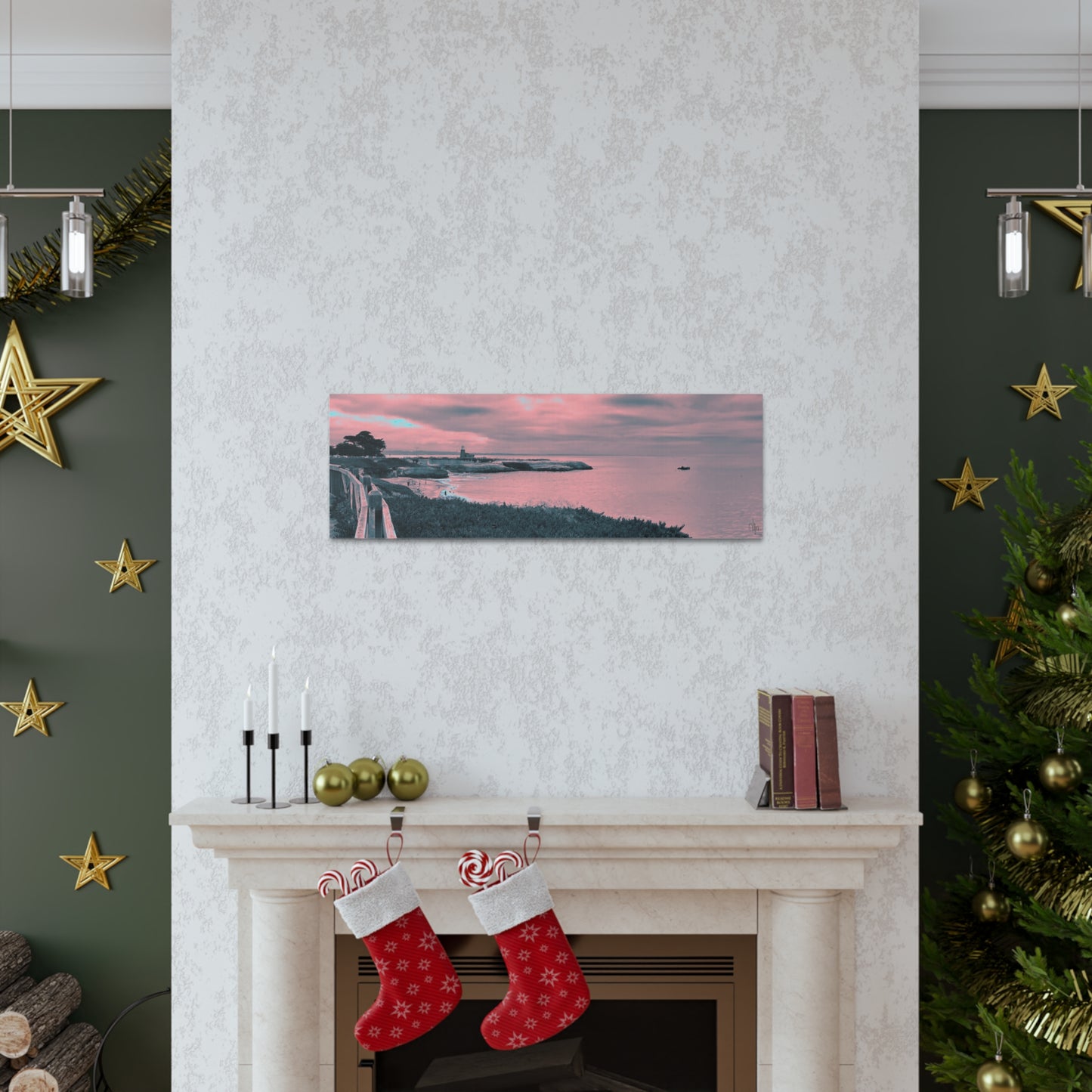 Red Lighthouse Canvas Print - Alja Design