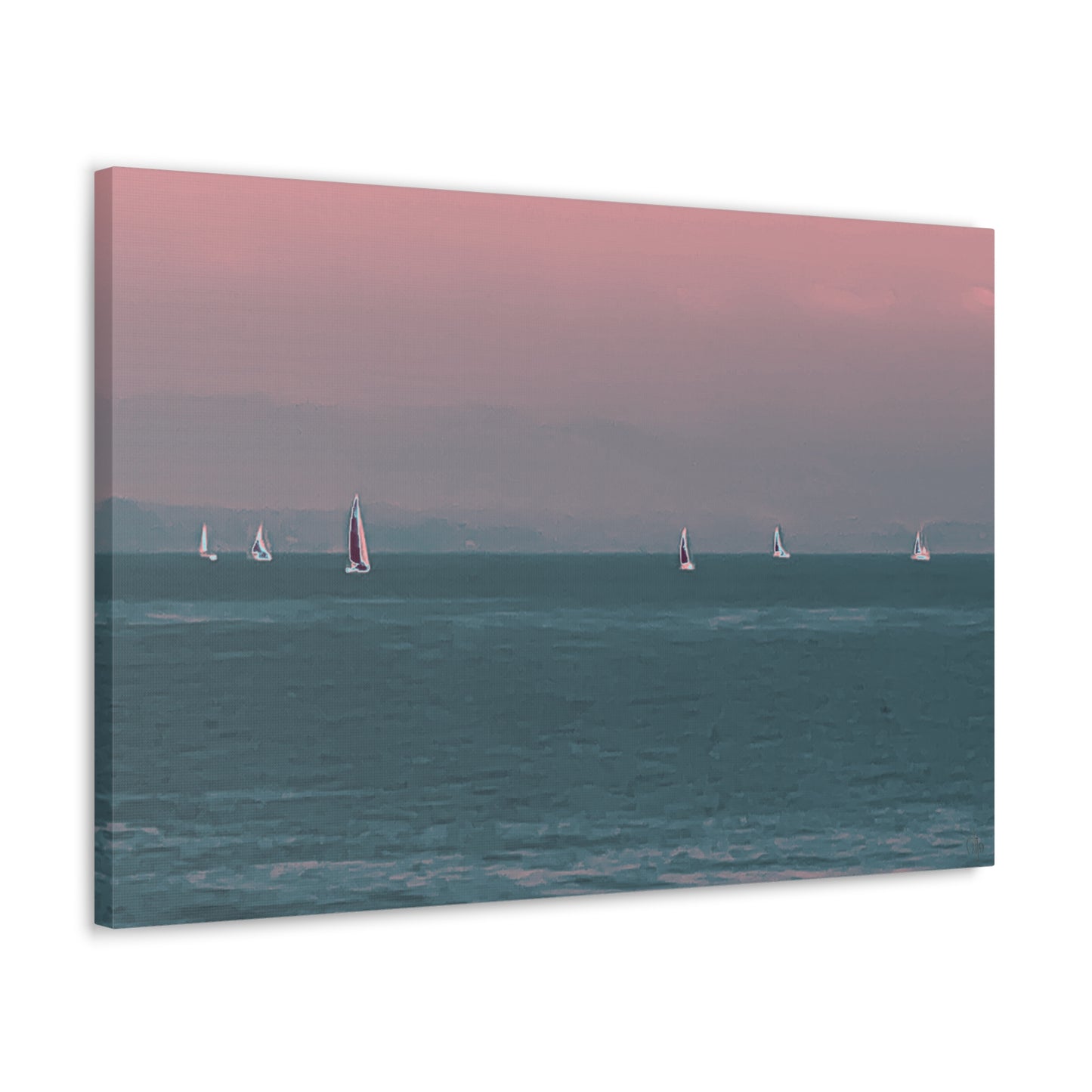 Six on the Water Canvas Print - Alja Design