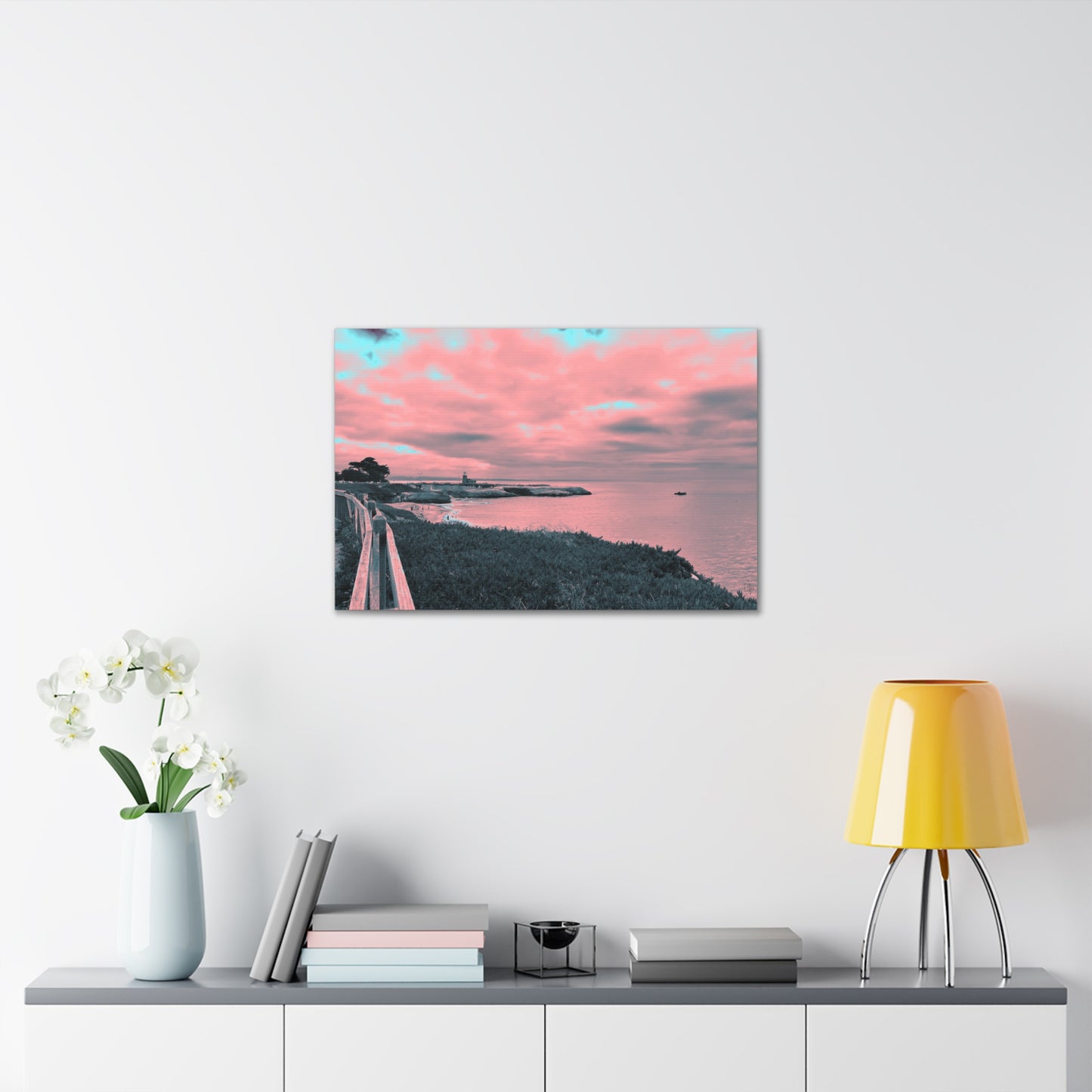 Red Lighthouse Canvas Print - Alja Design