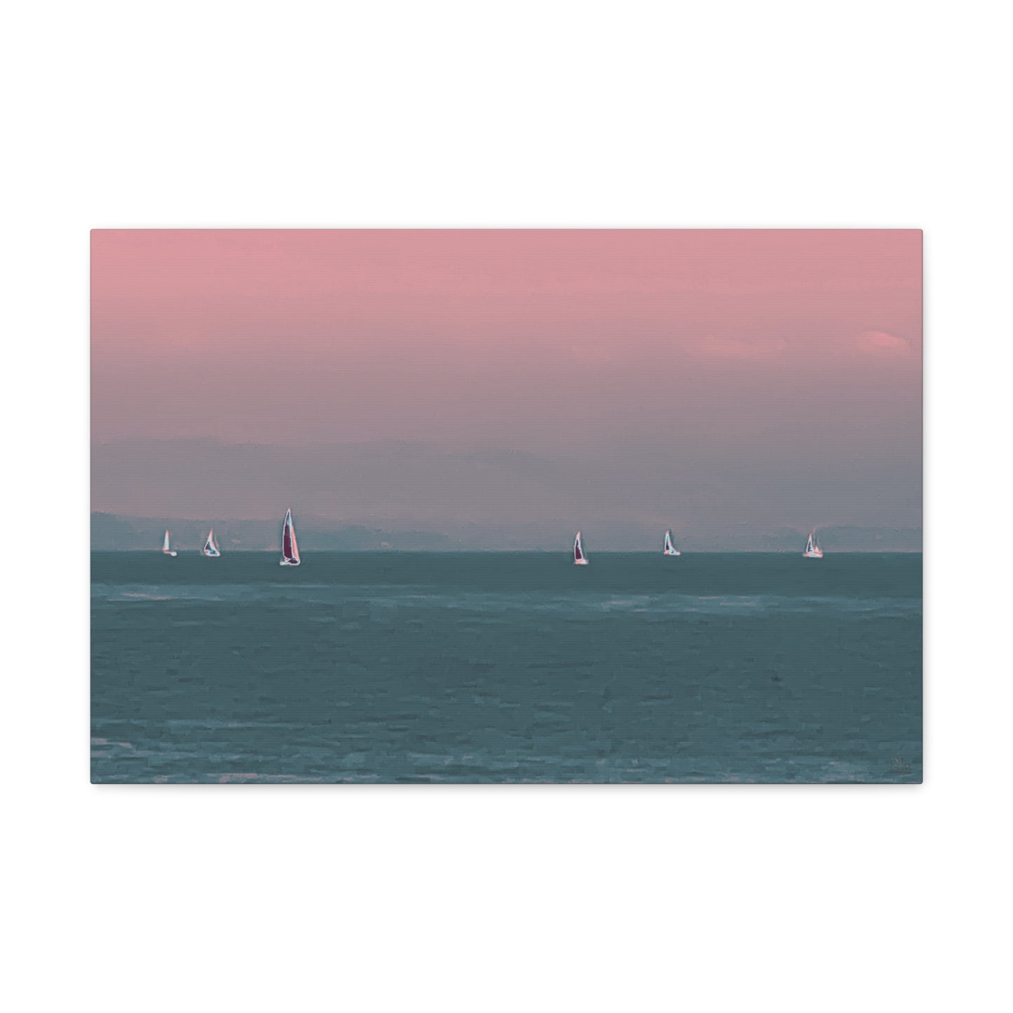 Six on the Water Canvas Print - Alja Design