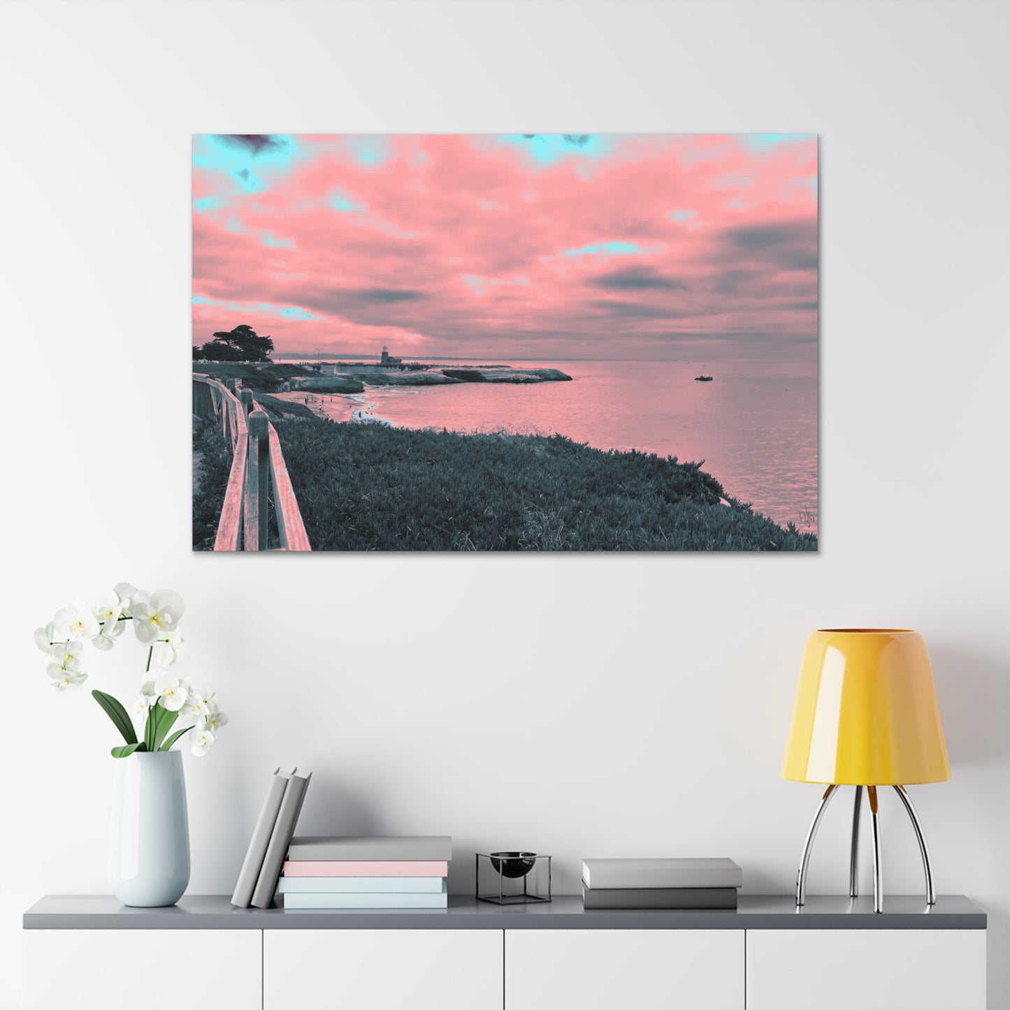 Red Lighthouse Canvas Print - Alja Design