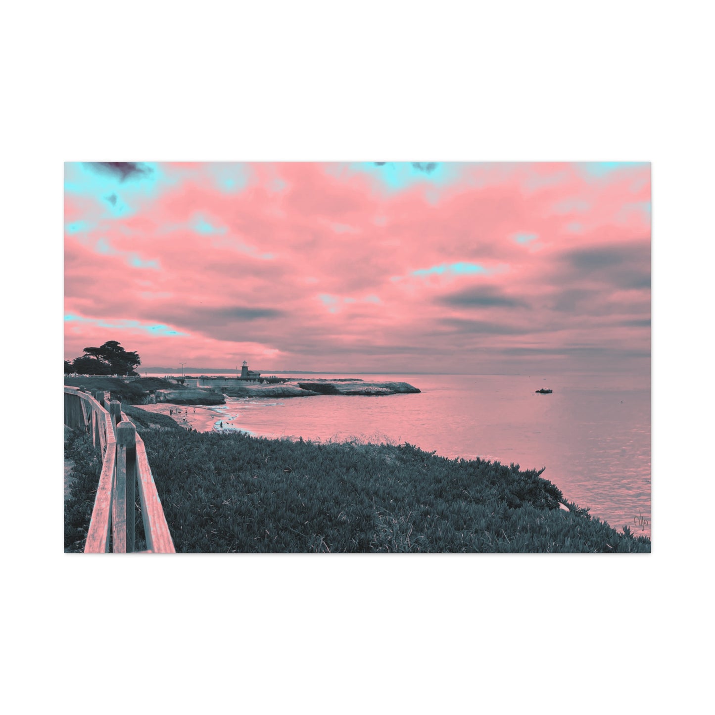 Red Lighthouse Canvas Print - Alja Design