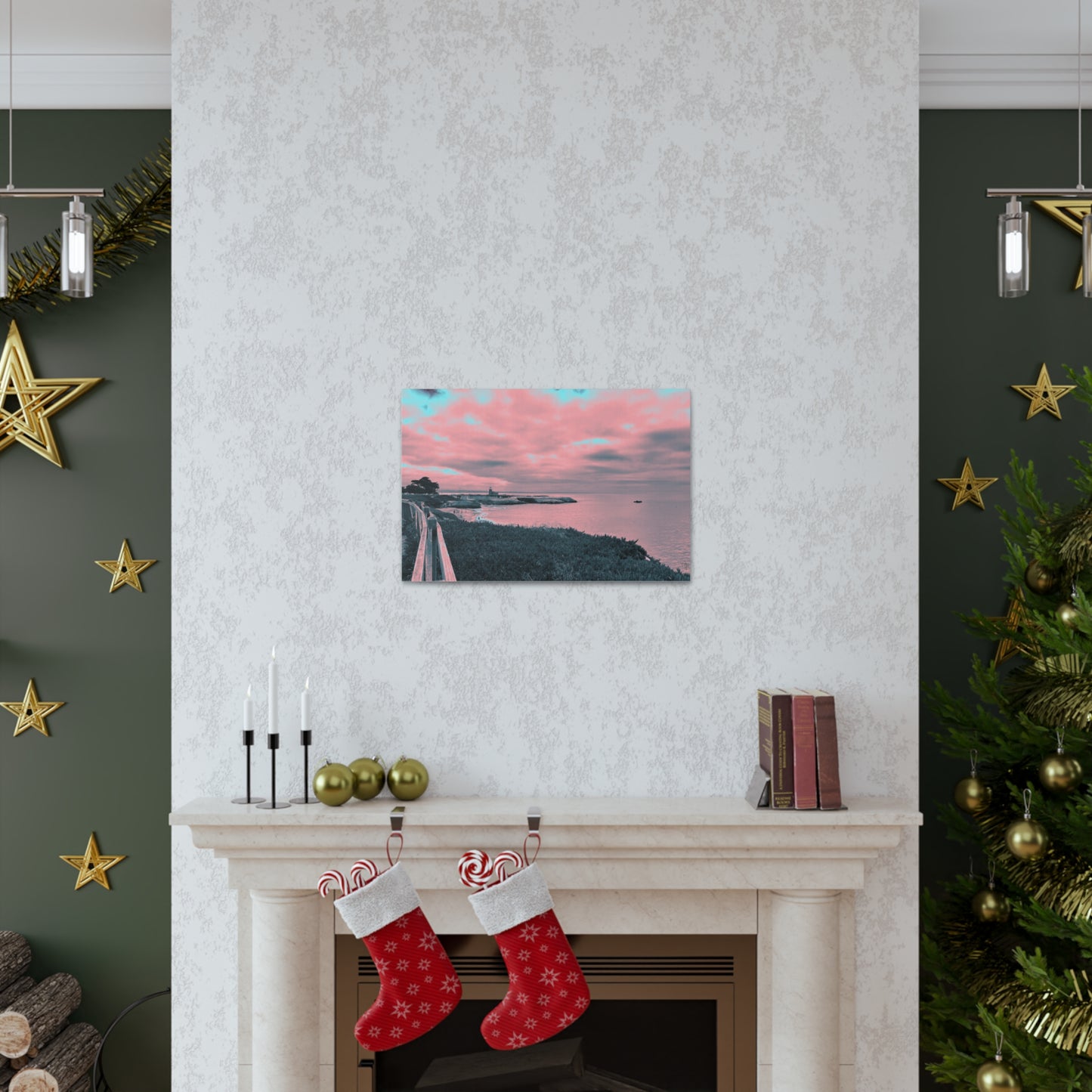 Red Lighthouse Canvas Print - Alja Design