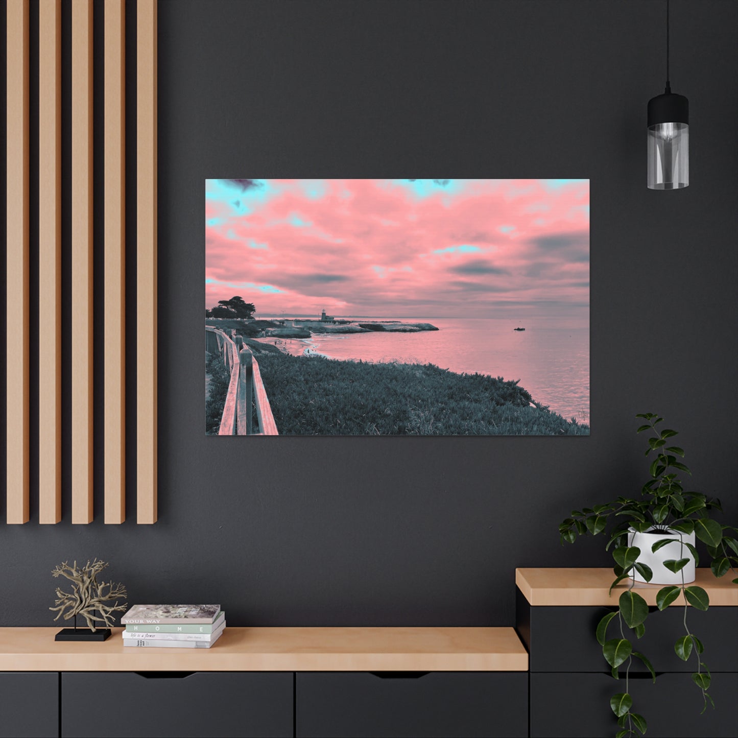 Red Lighthouse Canvas Print - Alja Design