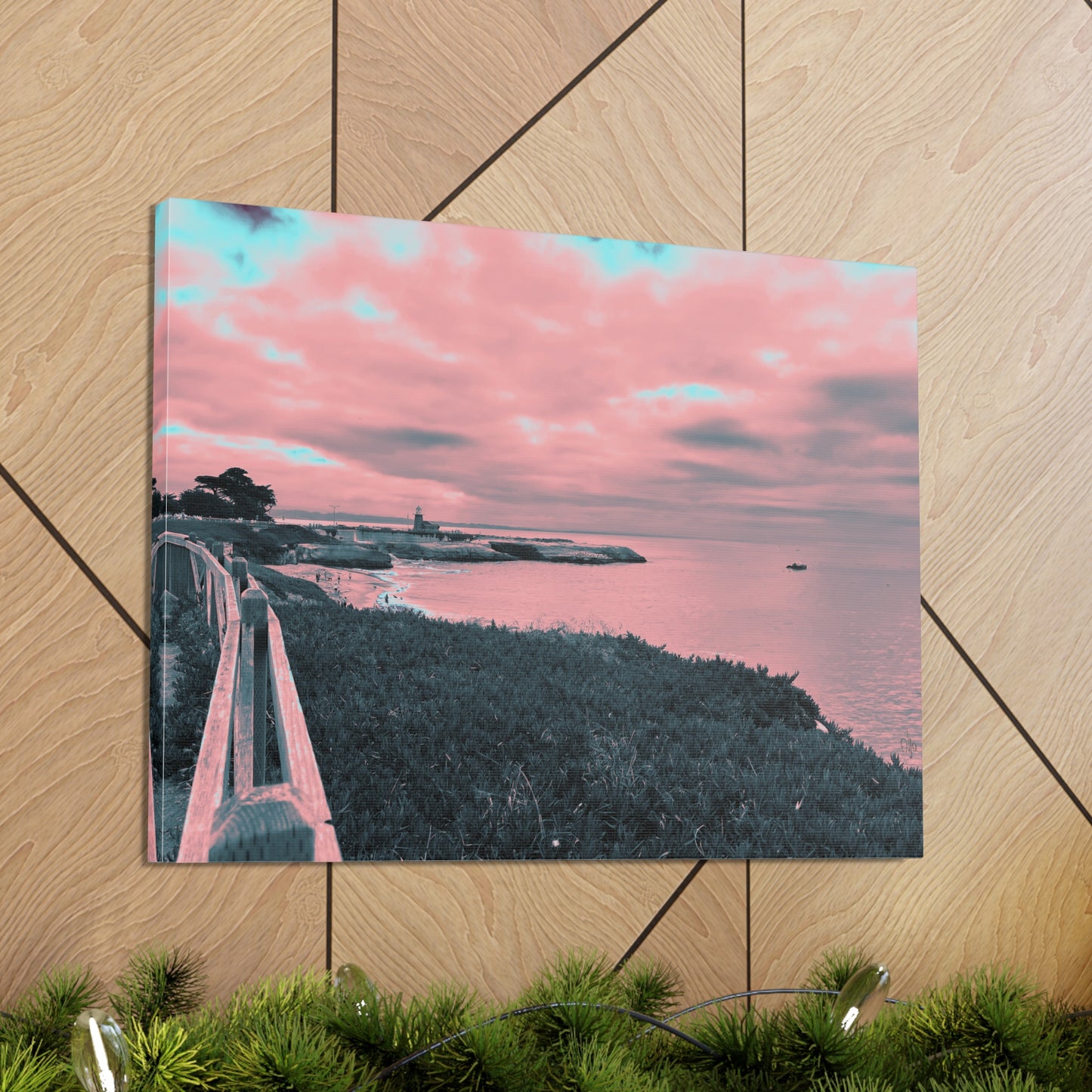Red Lighthouse Canvas Print - Alja Design