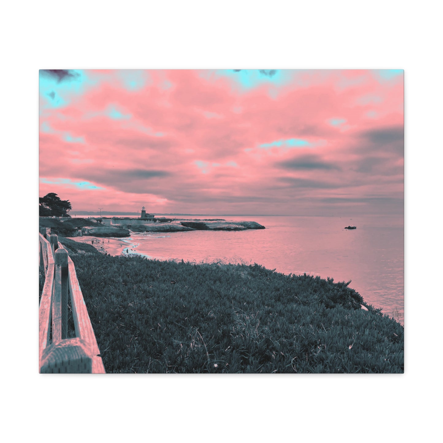 Red Lighthouse Canvas Print - Alja Design