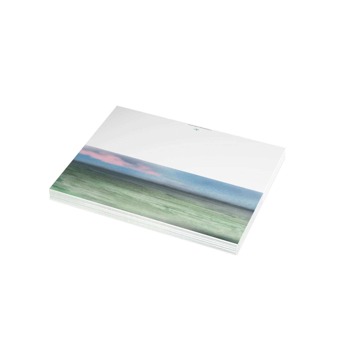 Abstract Coastal 4 Folded Greeting Card - Alja Design