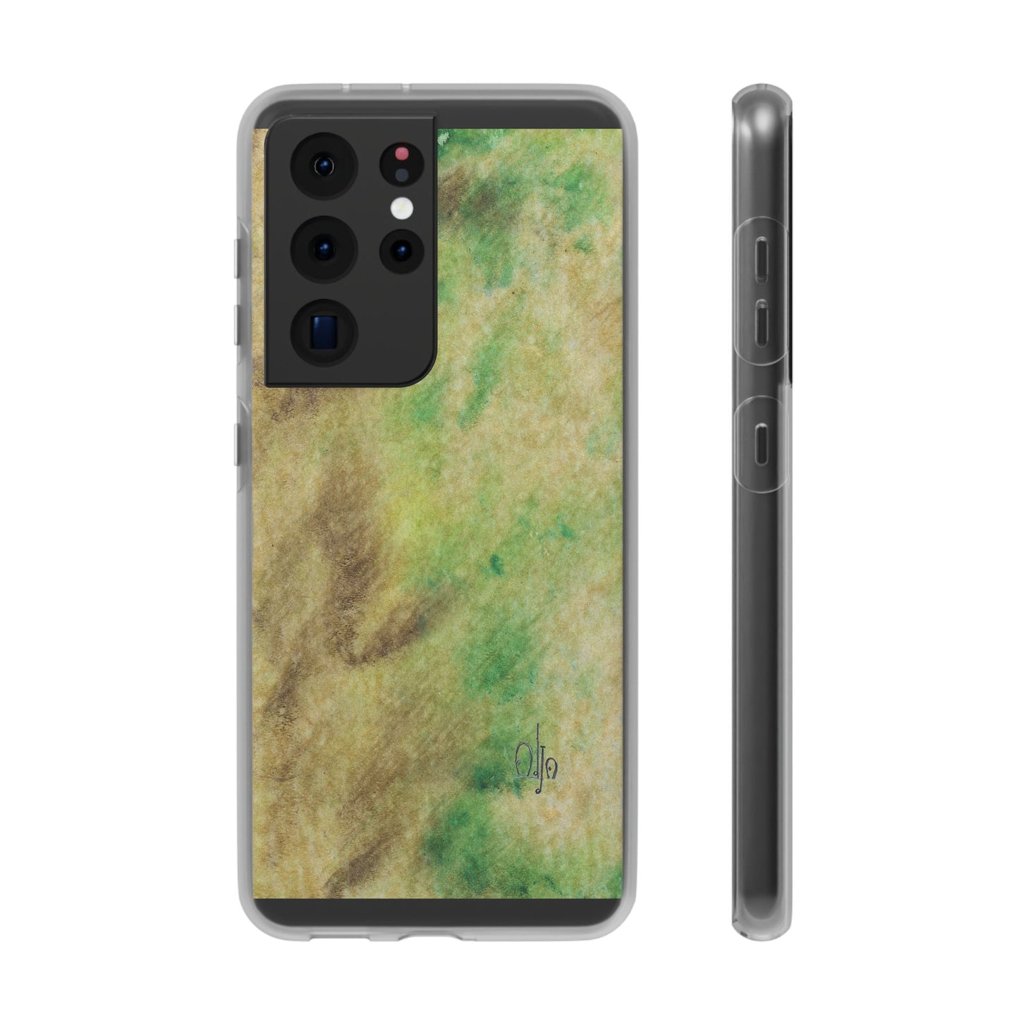 iPhone and Samsung Galaxy Flexi Phone Case Green Marble - Alja Design