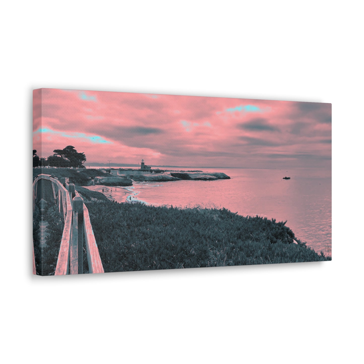 Red Lighthouse Canvas Print - Alja Design