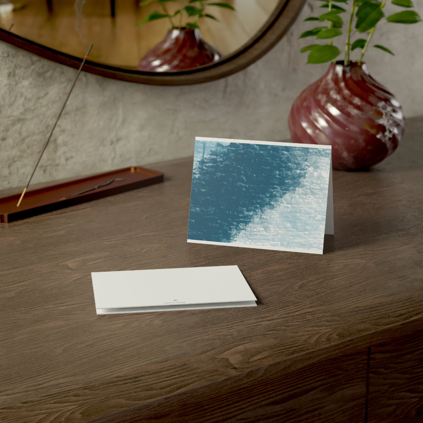 Abstract Coastal 2 Folded Greeting Card - Alja Design