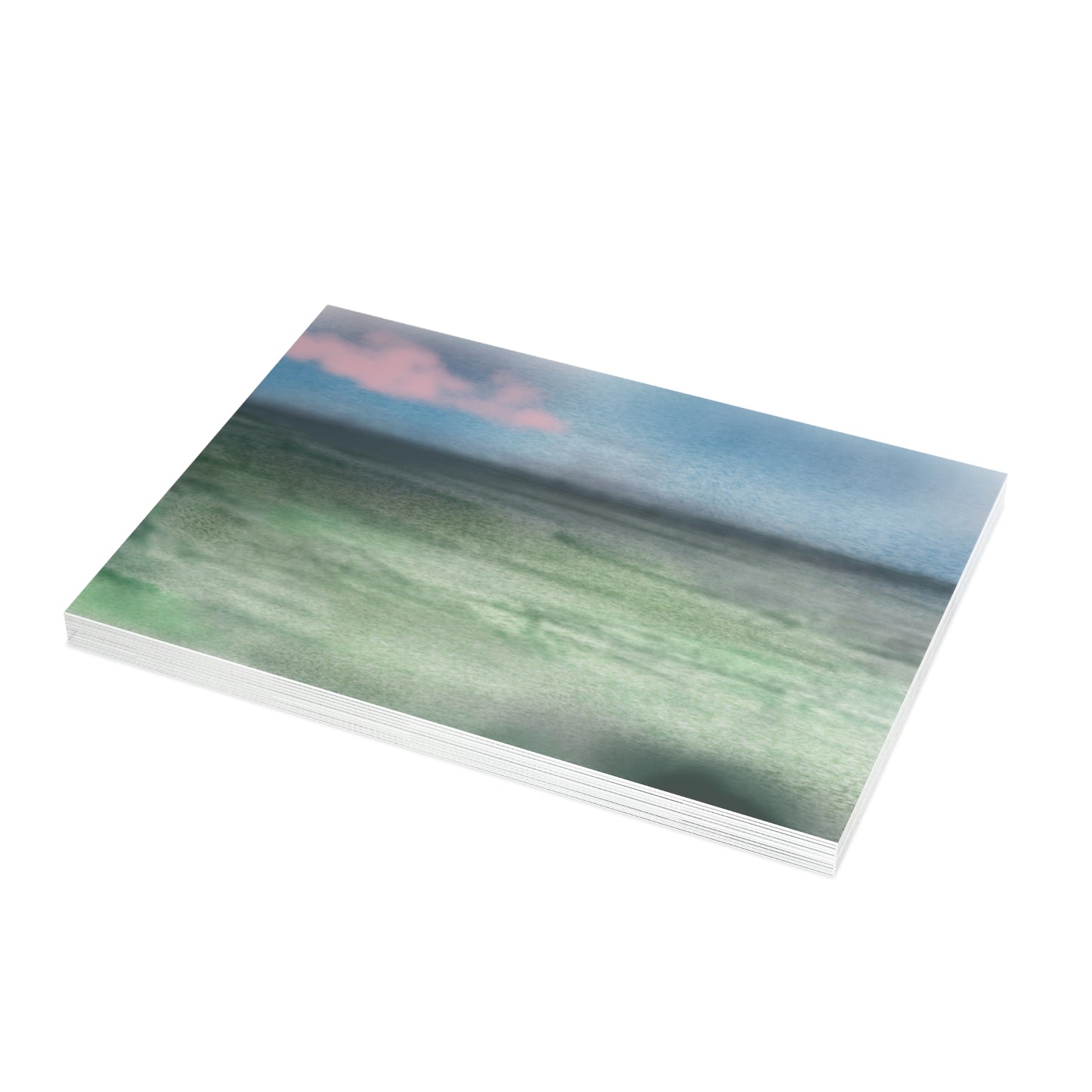 Abstract Coastal 4 Folded Greeting Card - Alja Design