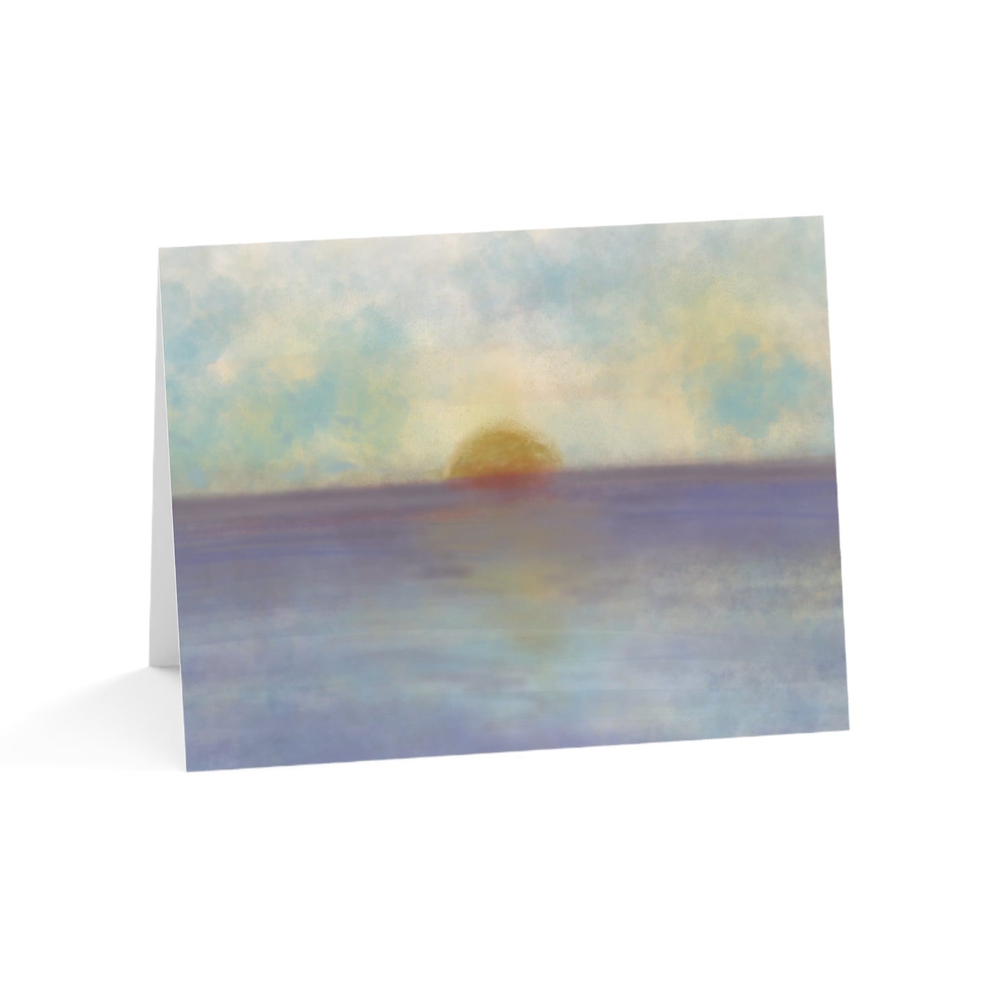 Abstract Coastal 5 Folded Greeting Card - Alja Design