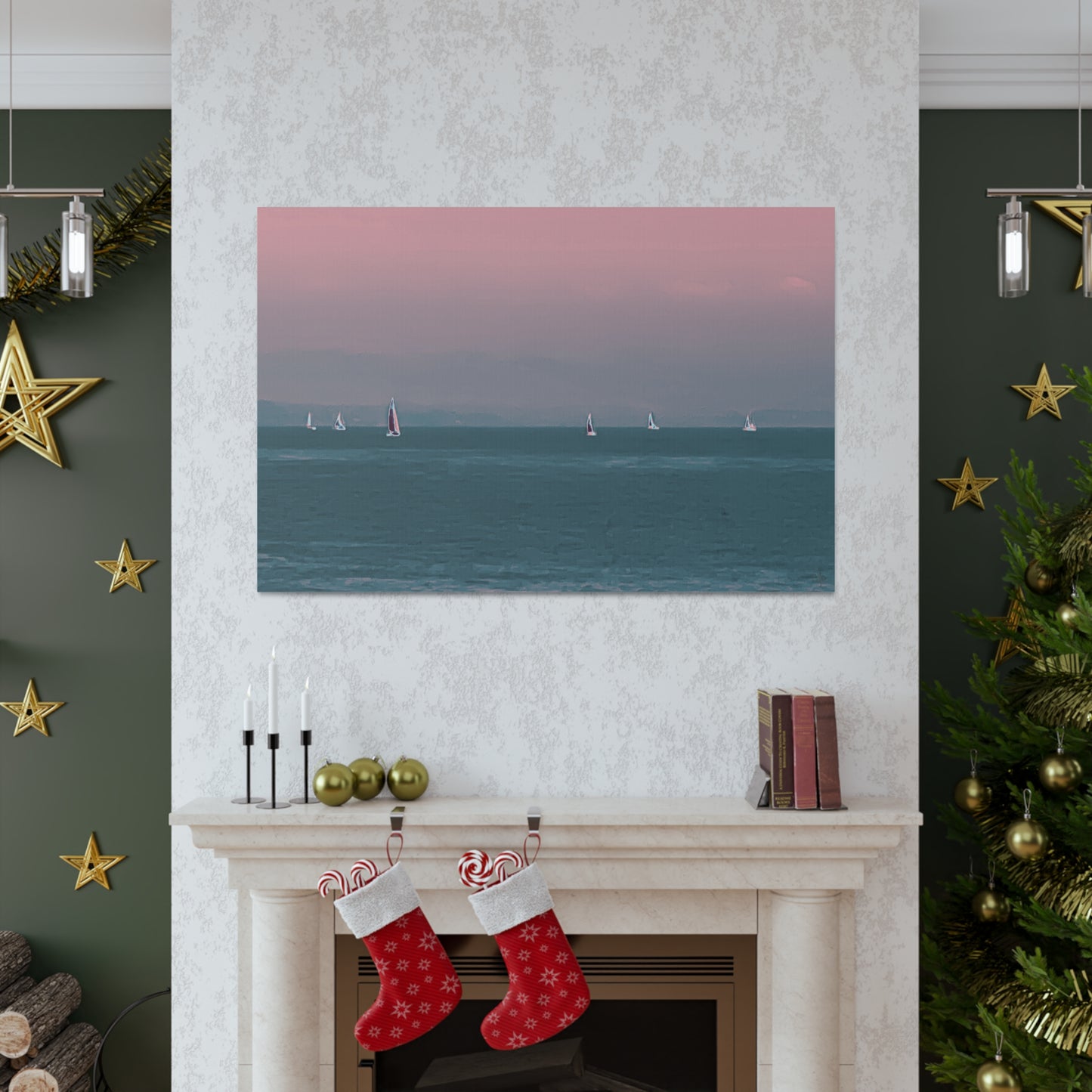 Six on the Water Canvas Print - Alja Design