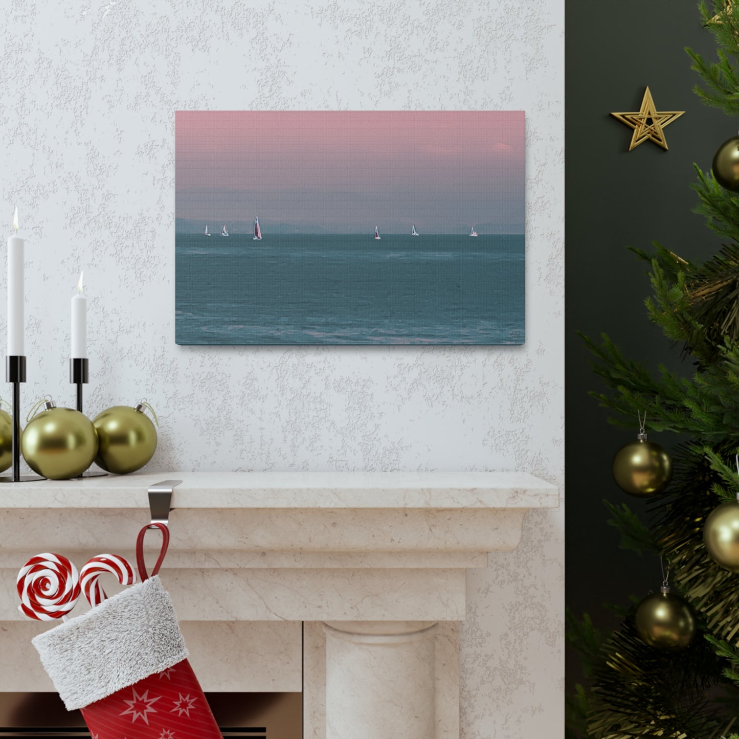 Six on the Water Canvas Print - Alja Design