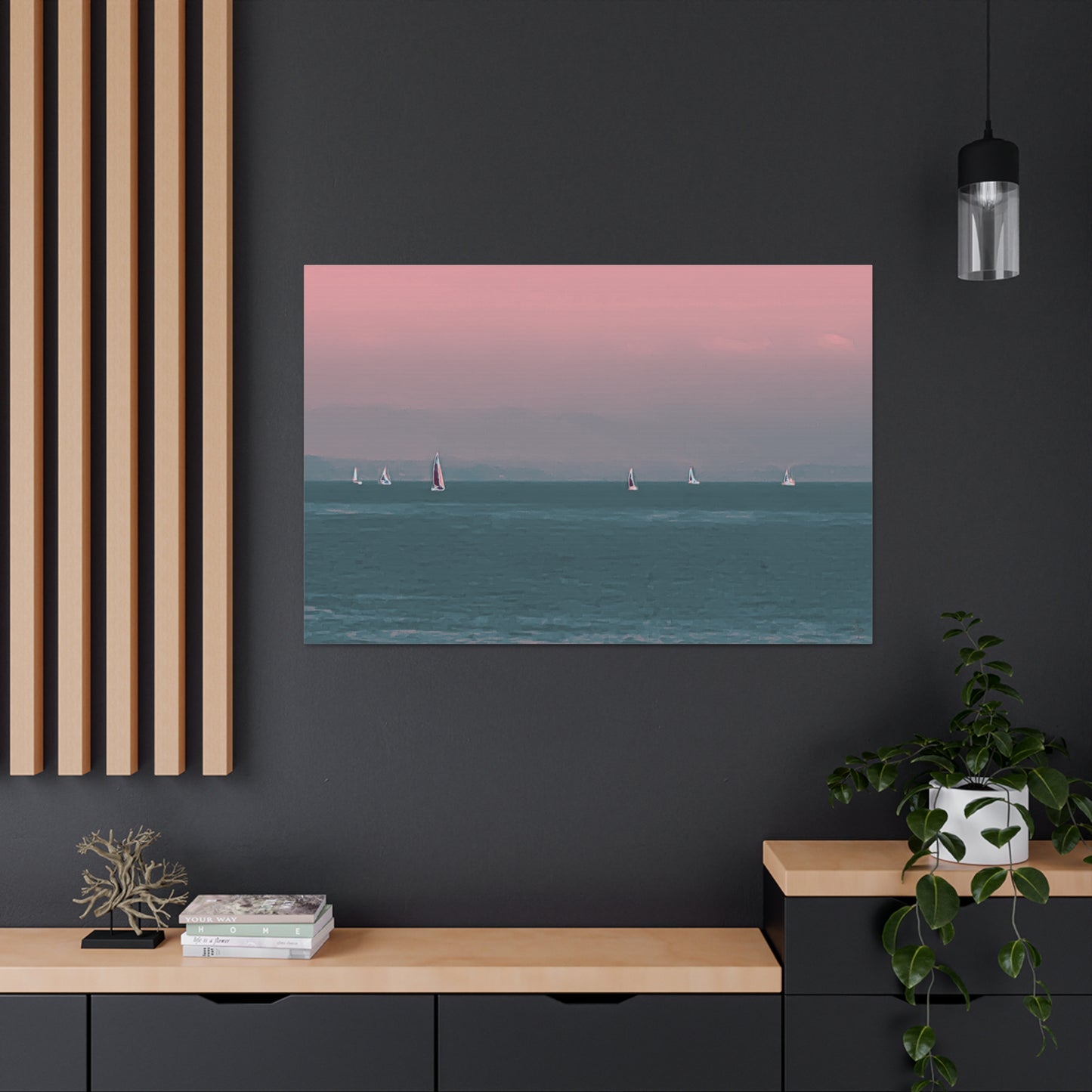 Six on the Water Canvas Print - Alja Design