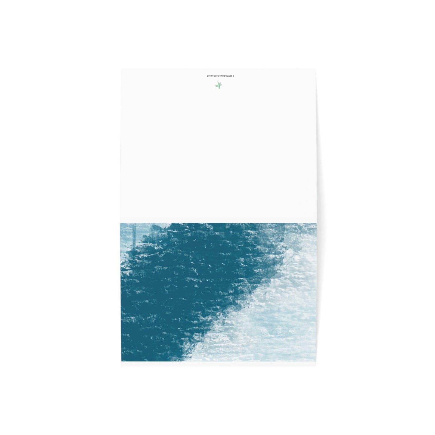 Abstract Coastal 2 Folded Greeting Card - Alja Design