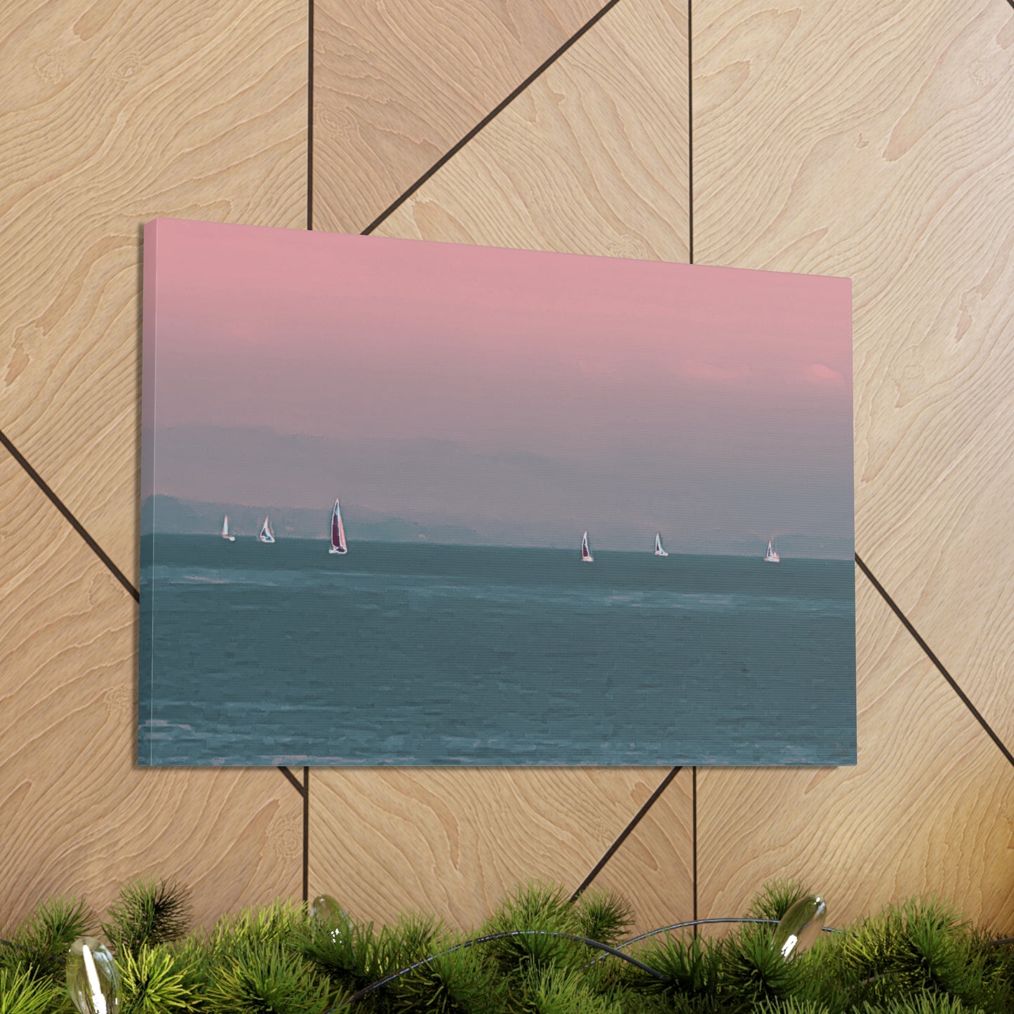Six on the Water Canvas Print - Alja Design