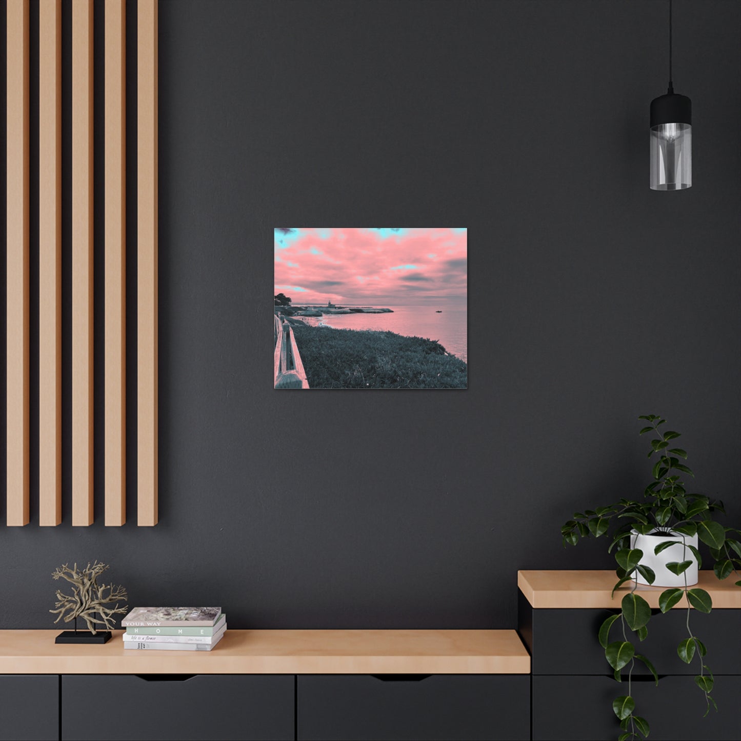 Red Lighthouse Canvas Print - Alja Design