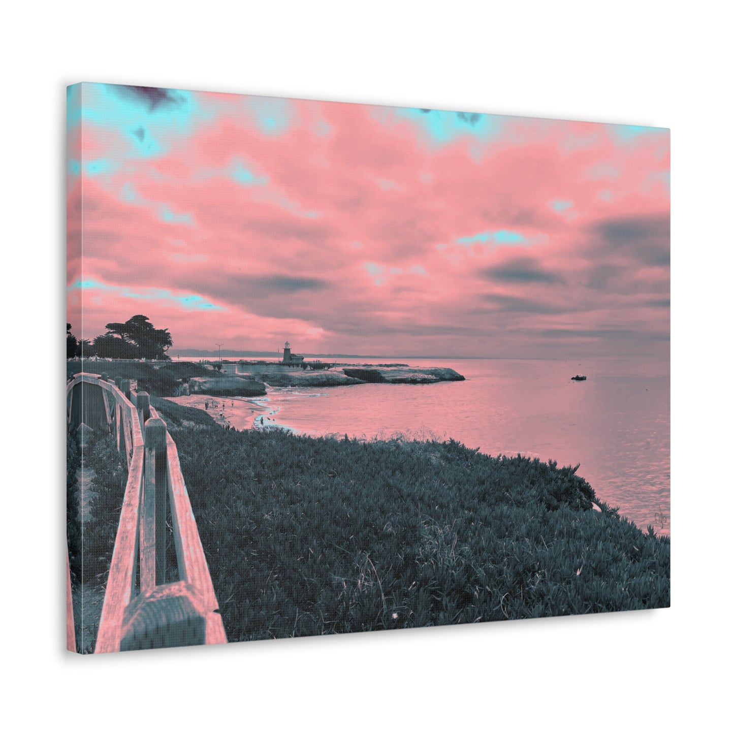 Red Lighthouse Canvas Print - Alja Design