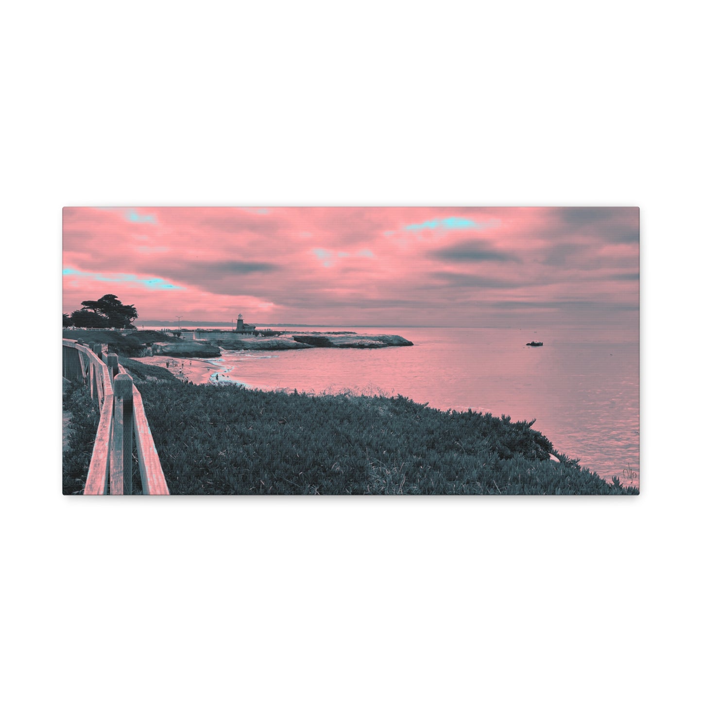 Red Lighthouse Canvas Print - Alja Design