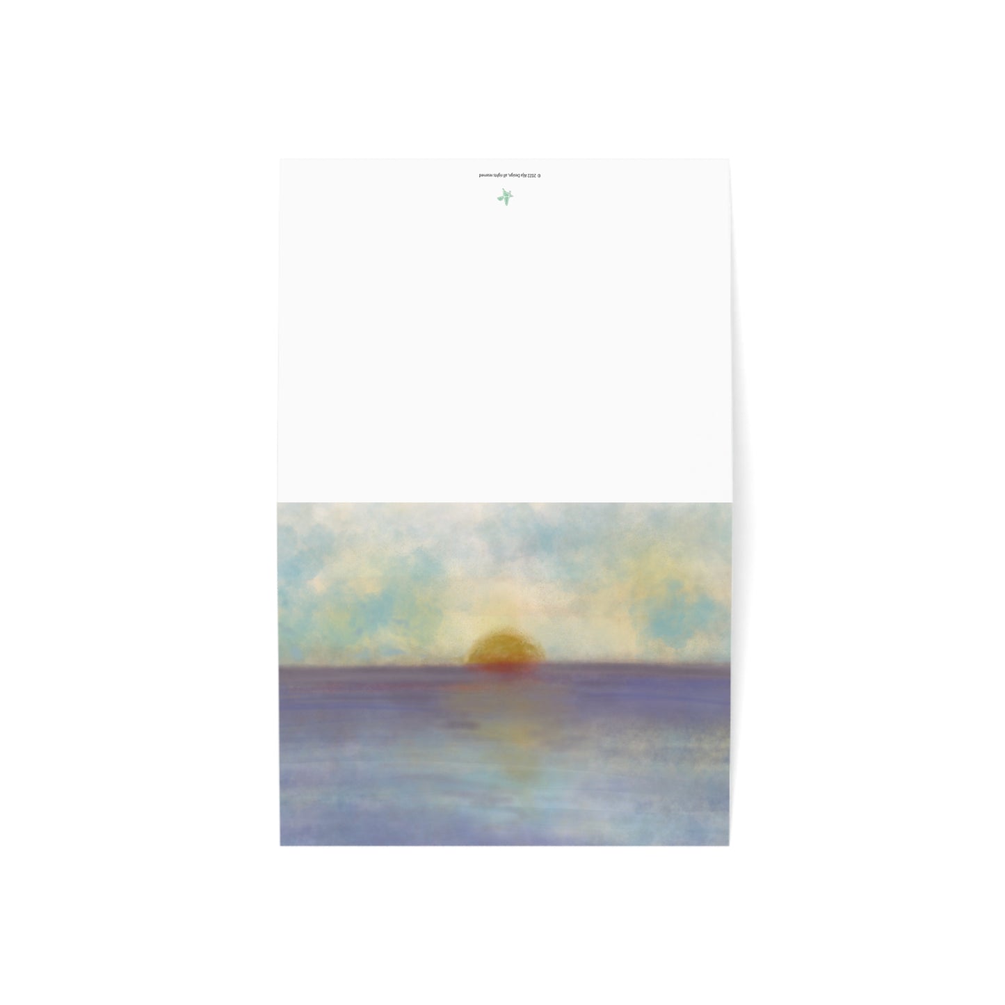 Abstract Coastal 5 Folded Greeting Card - Alja Design