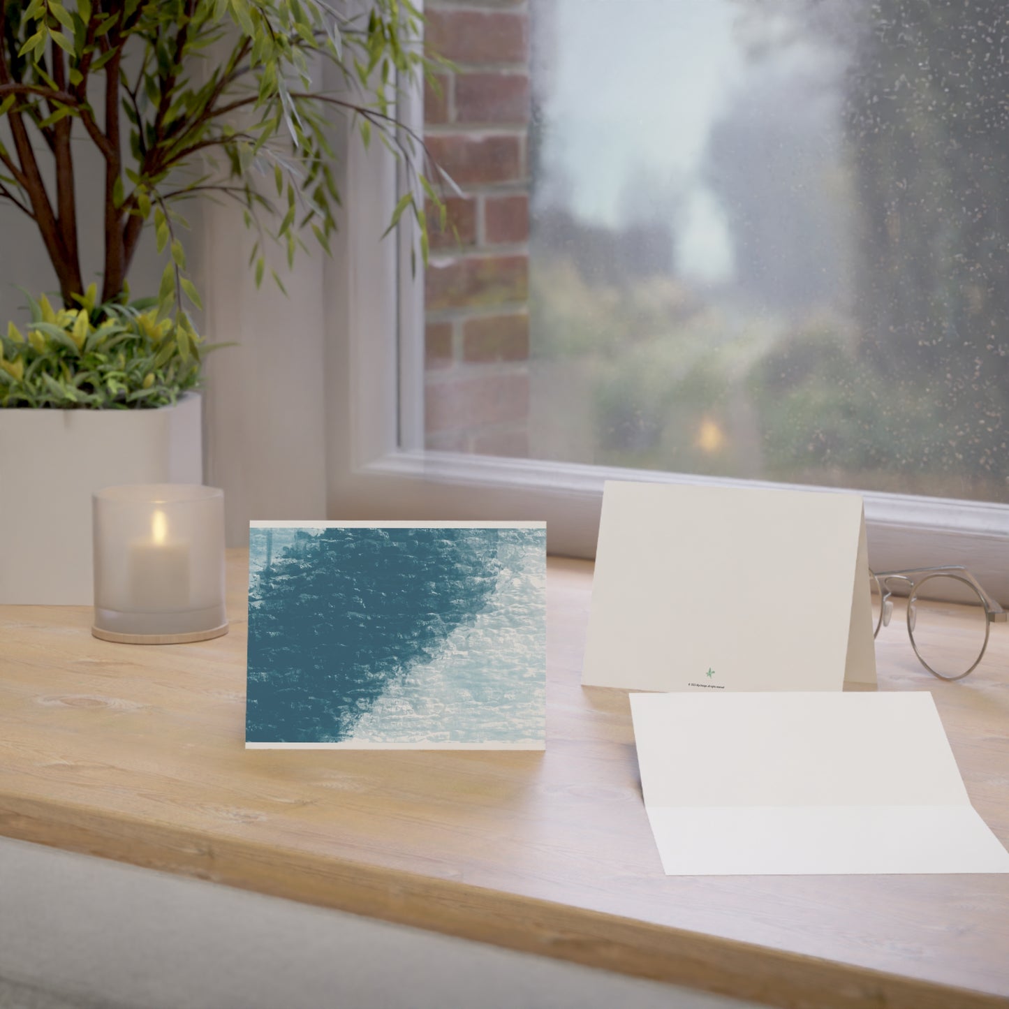Abstract Coastal 2 Folded Greeting Card - Alja Design