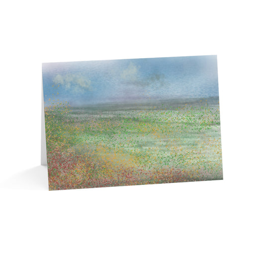 Abstract Coastal 6 Folded Greeting Card