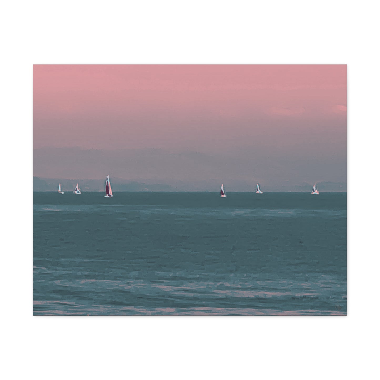 Six on the Water Canvas Print - Alja Design