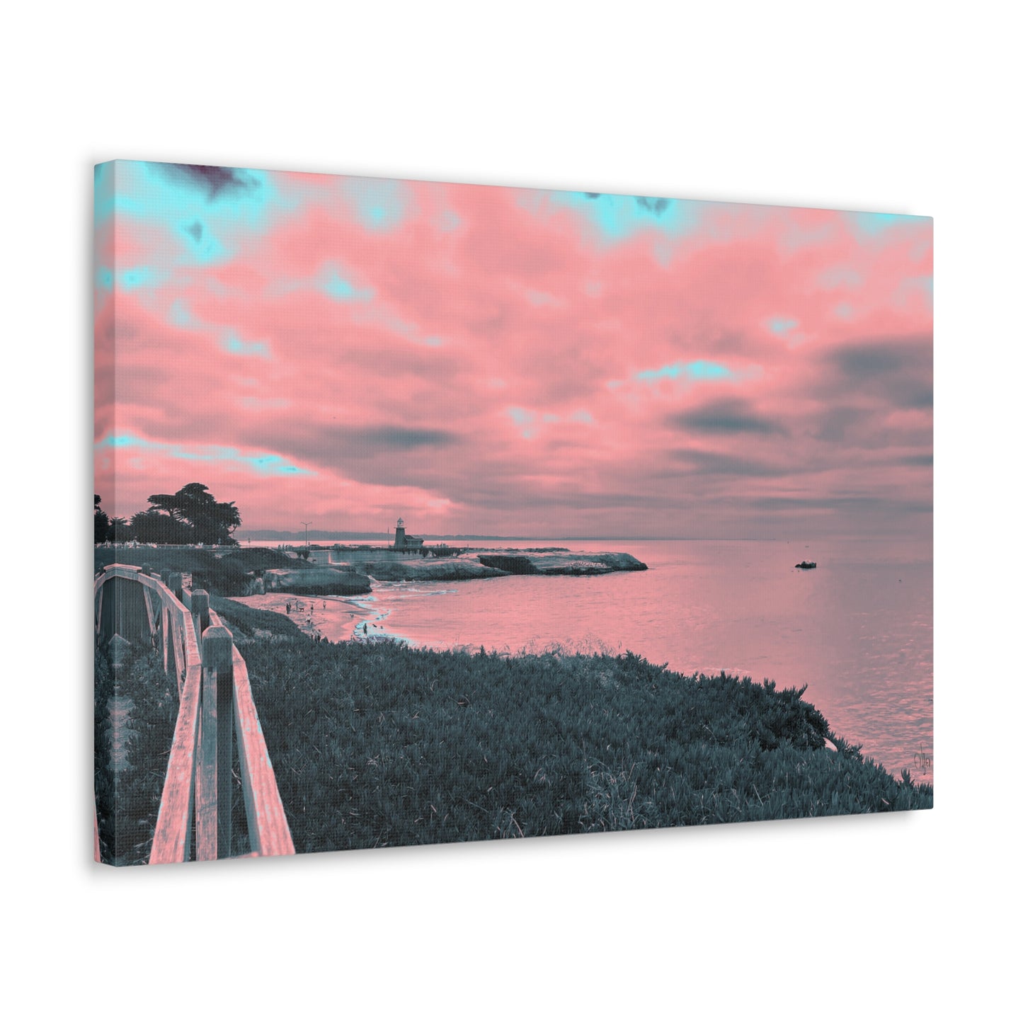 Red Lighthouse Canvas Print - Alja Design