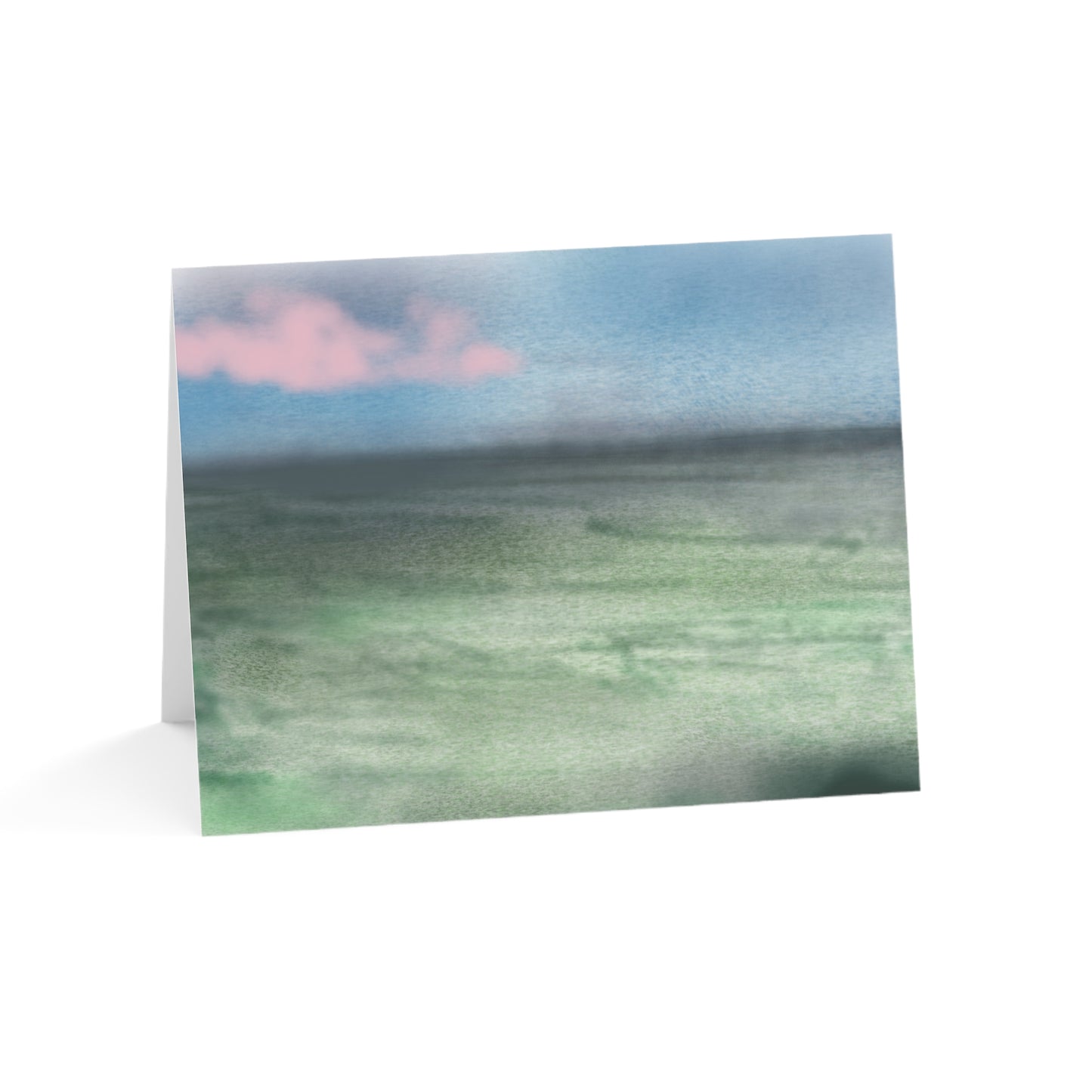 Abstract Coastal 4 Folded Greeting Card - Alja Design