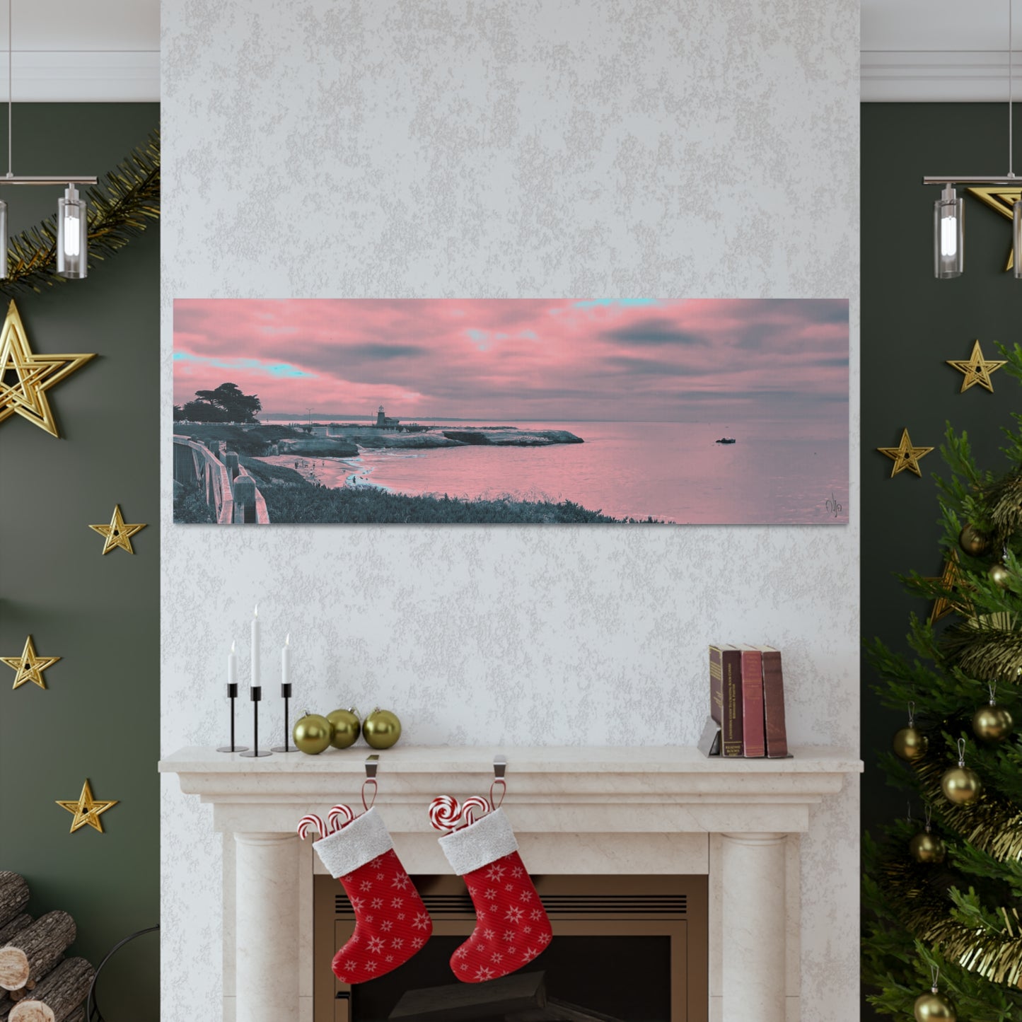 Red Lighthouse Canvas Print - Alja Design