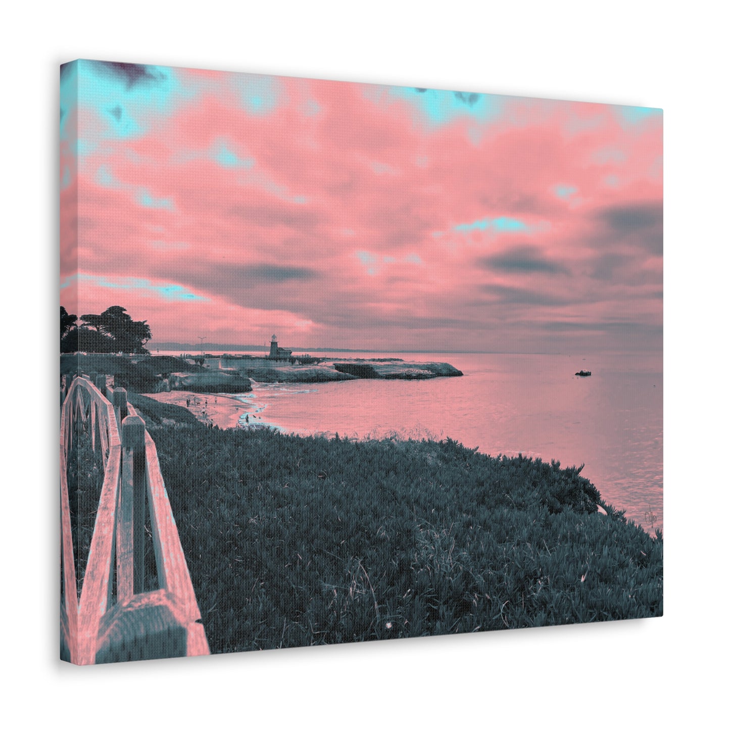 Red Lighthouse Canvas Print - Alja Design