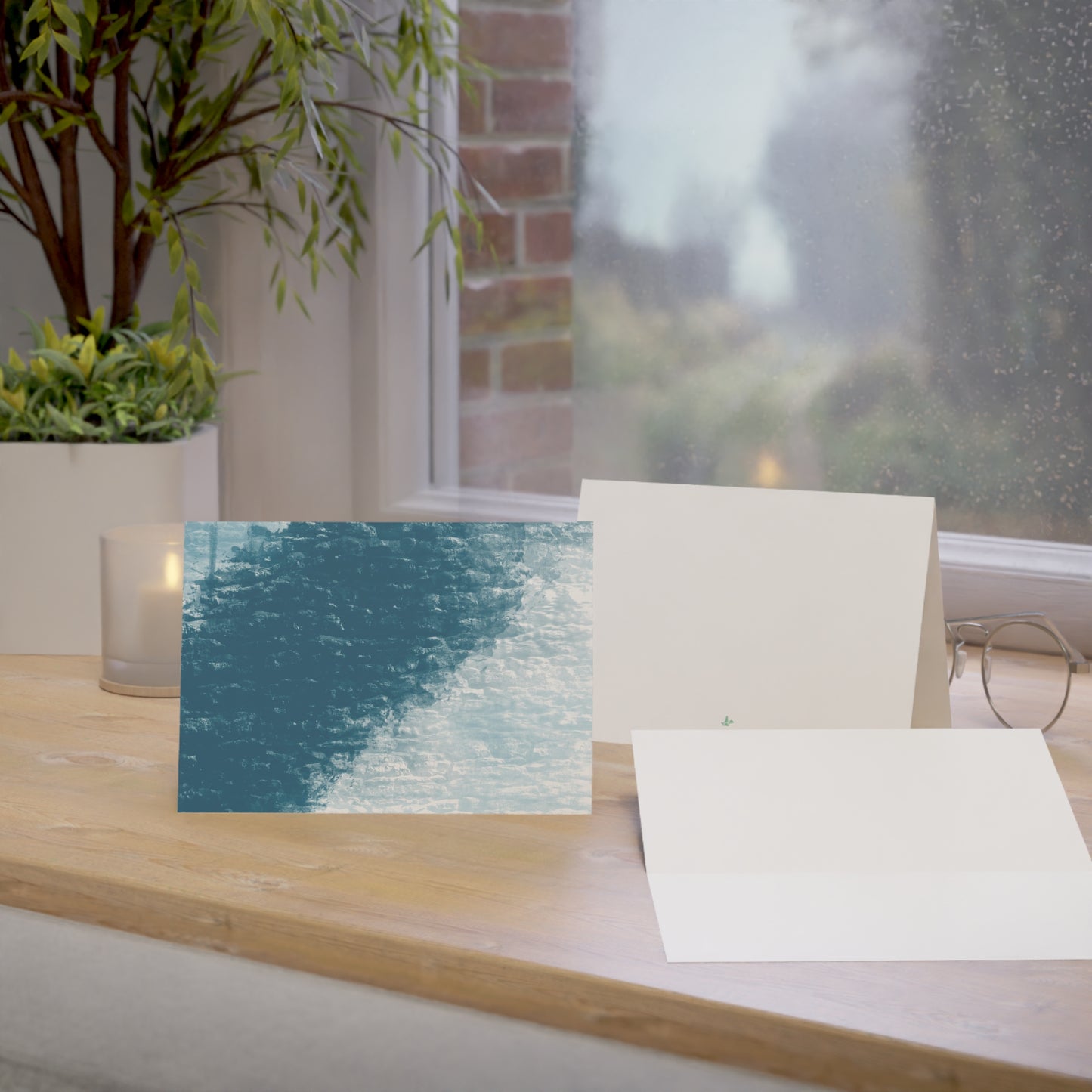 Abstract Coastal 2 Folded Greeting Card - Alja Design