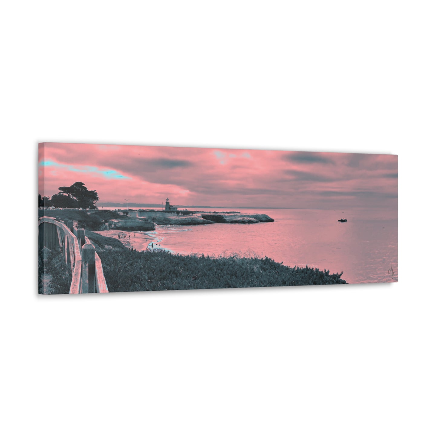 Red Lighthouse Canvas Print - Alja Design