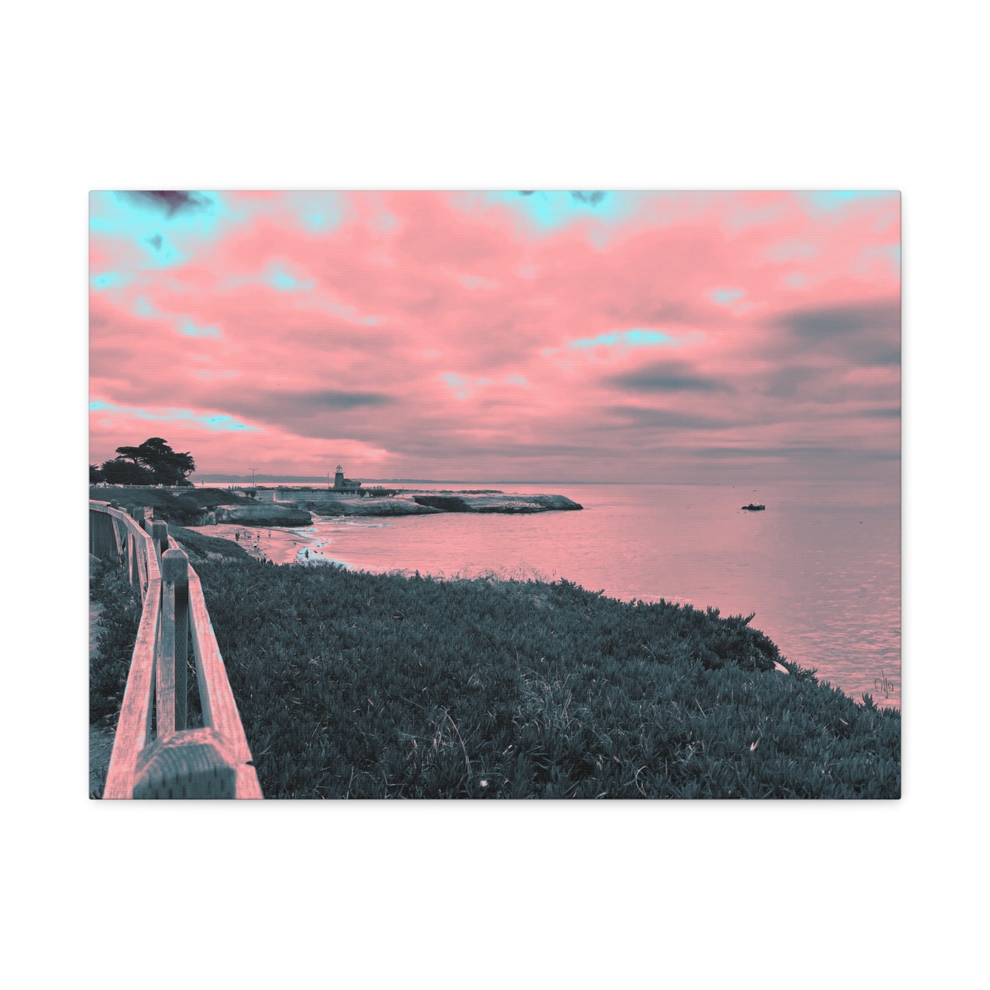 Red Lighthouse Canvas Print - Alja Design