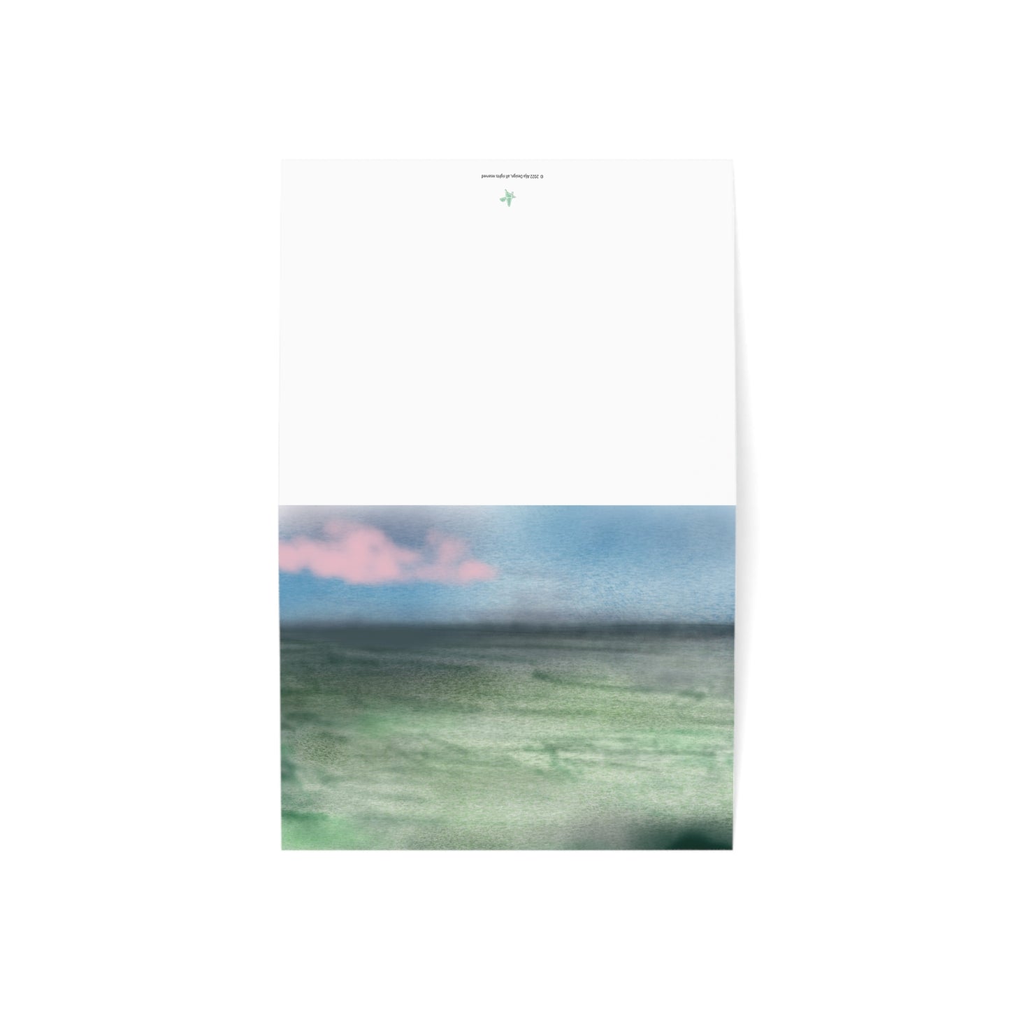 Abstract Coastal 4 Folded Greeting Card - Alja Design