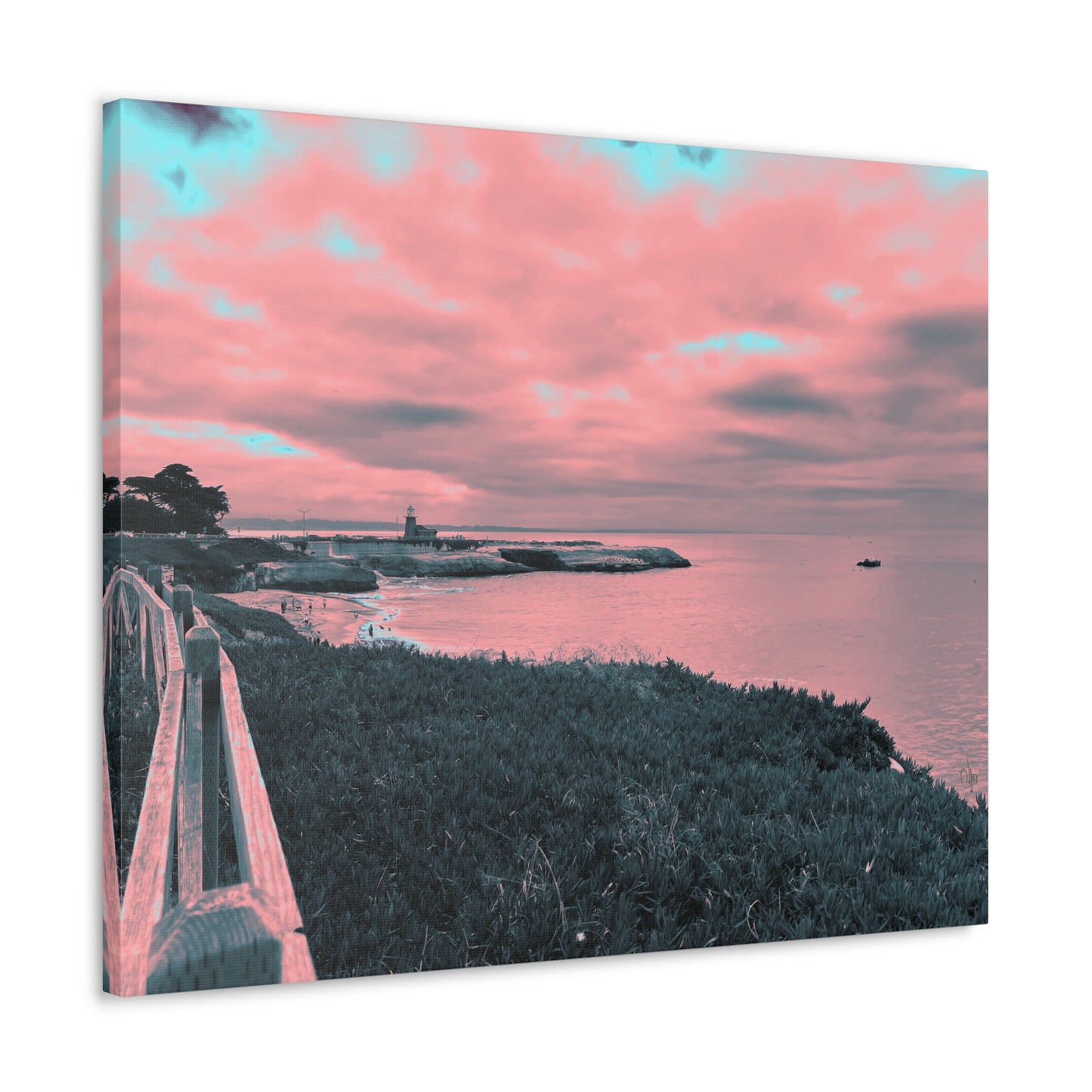 Red Lighthouse Canvas Print - Alja Design