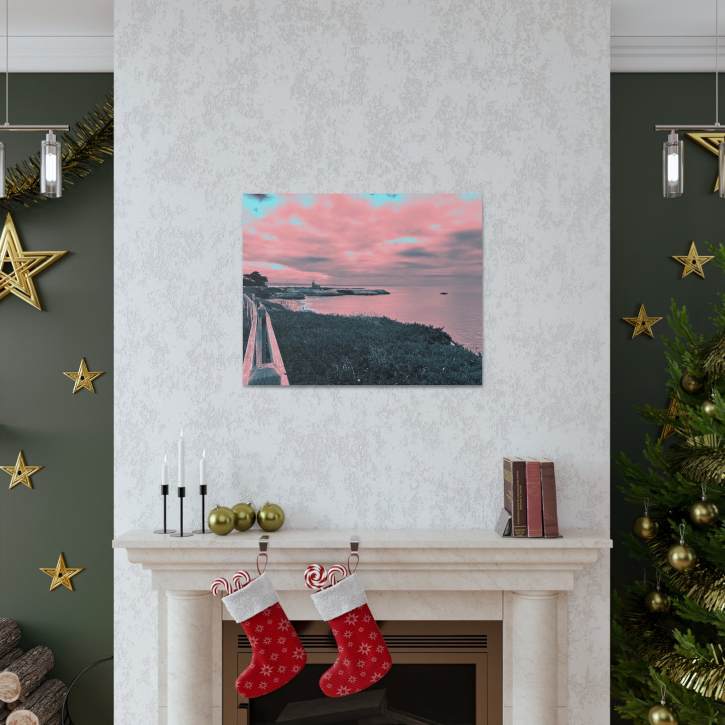 Red Lighthouse Canvas Print - Alja Design