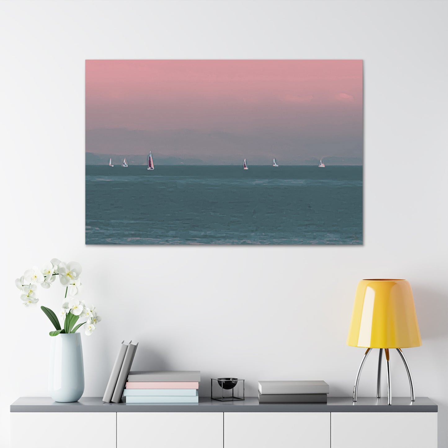 Six on the Water Canvas Print - Alja Design