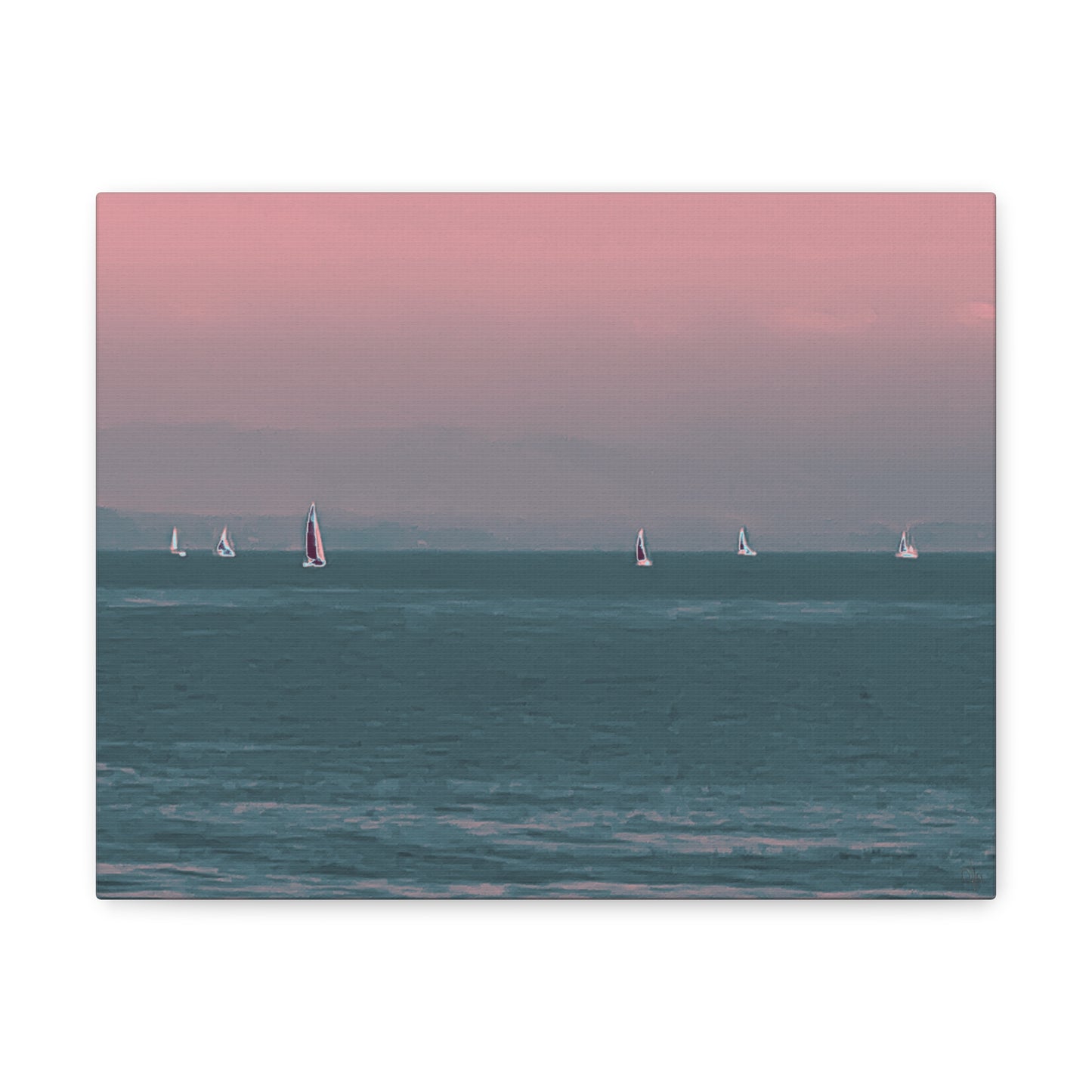 Six on the Water Canvas Print - Alja Design