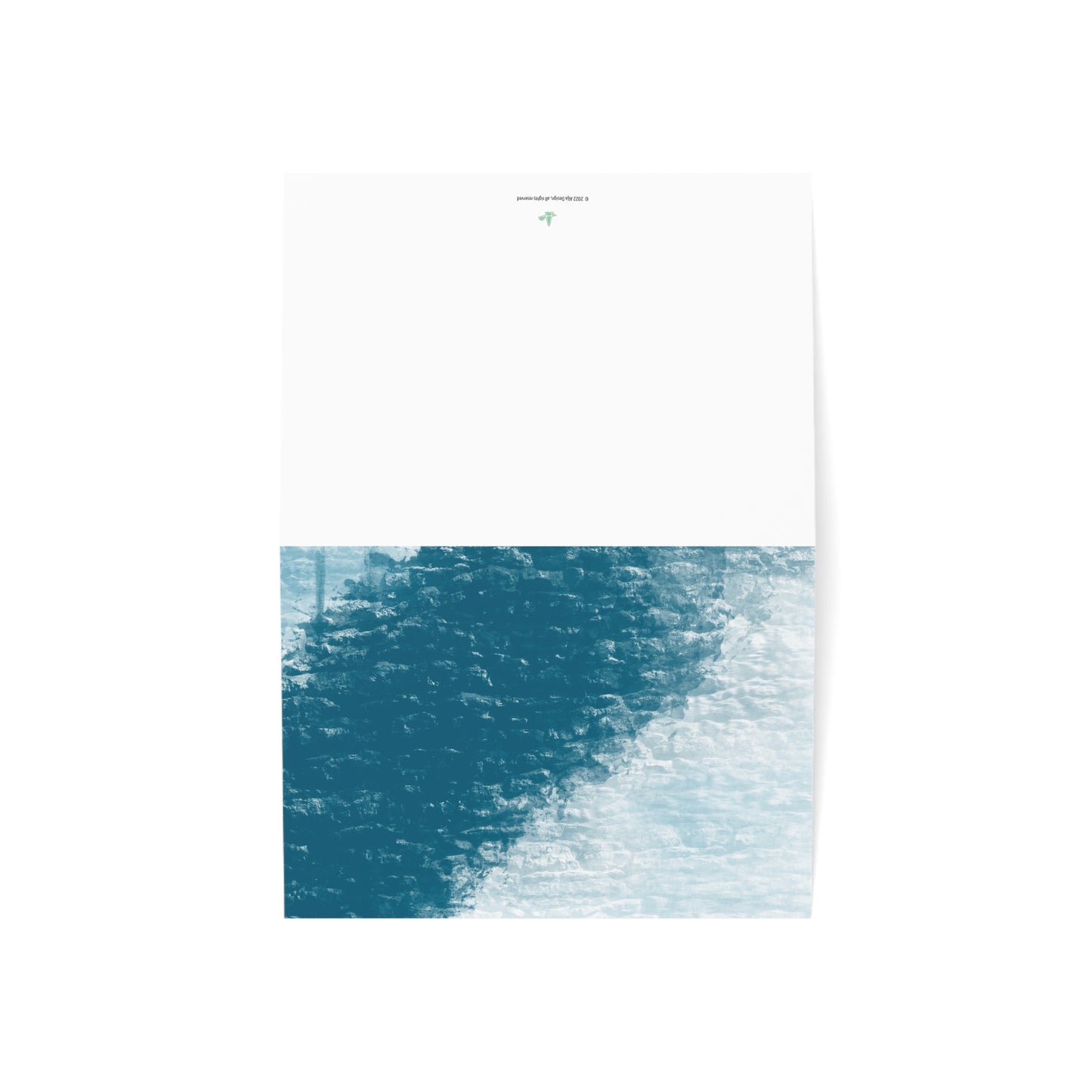 Abstract Coastal 2 Folded Greeting Card - Alja Design