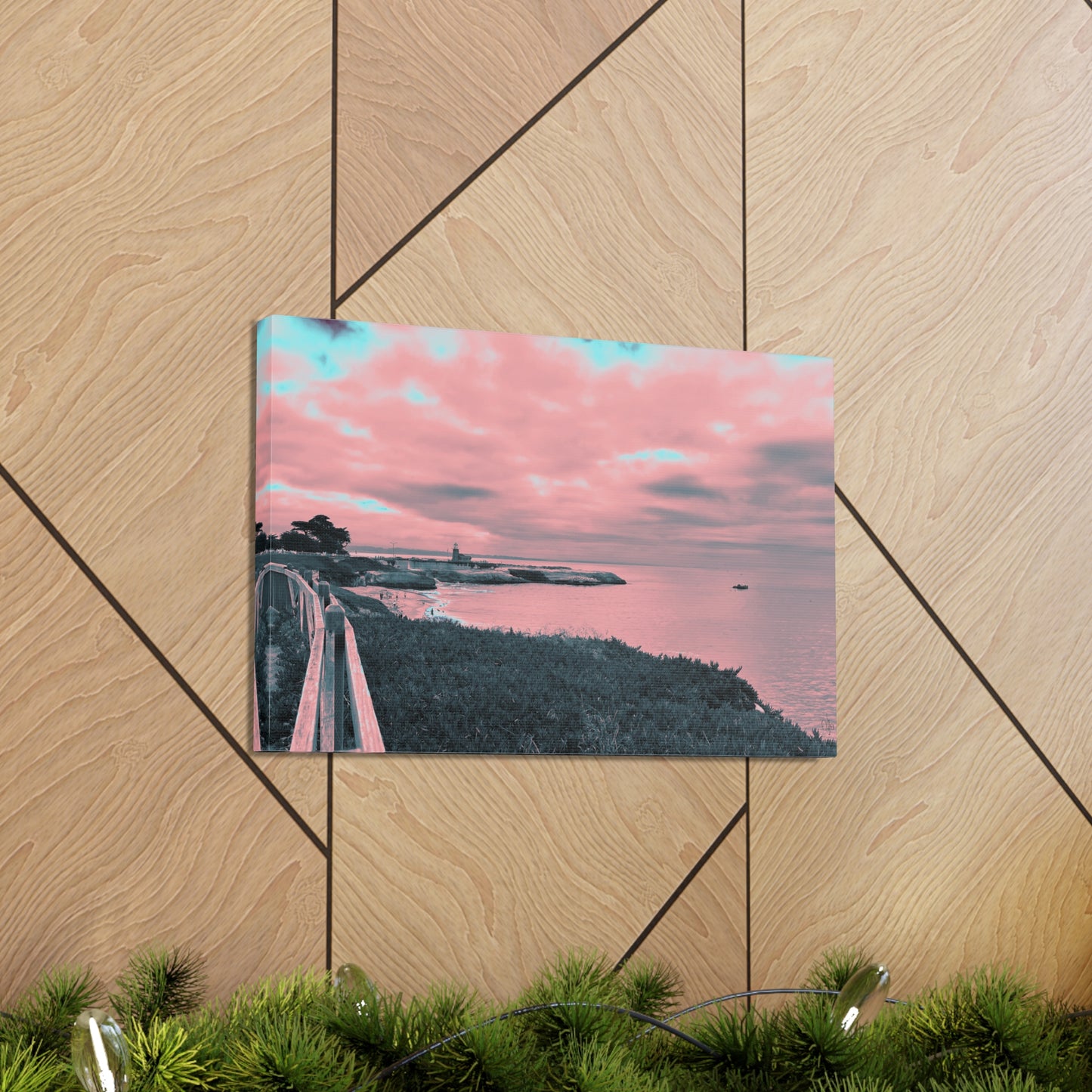 Red Lighthouse Canvas Print - Alja Design